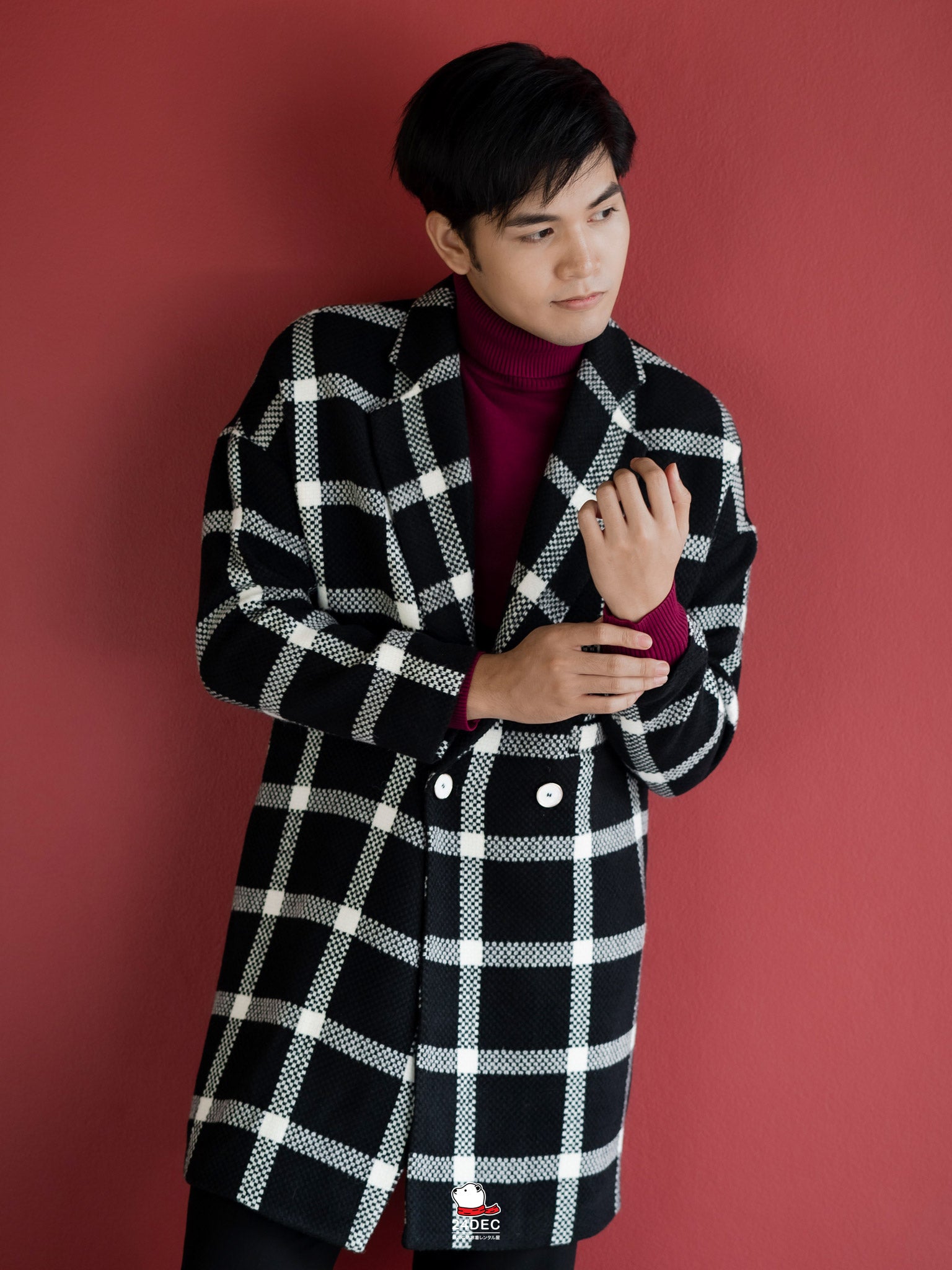 เช่าเสื้อโค้ท ชาย รุ่น DOMINIC สี ดำ