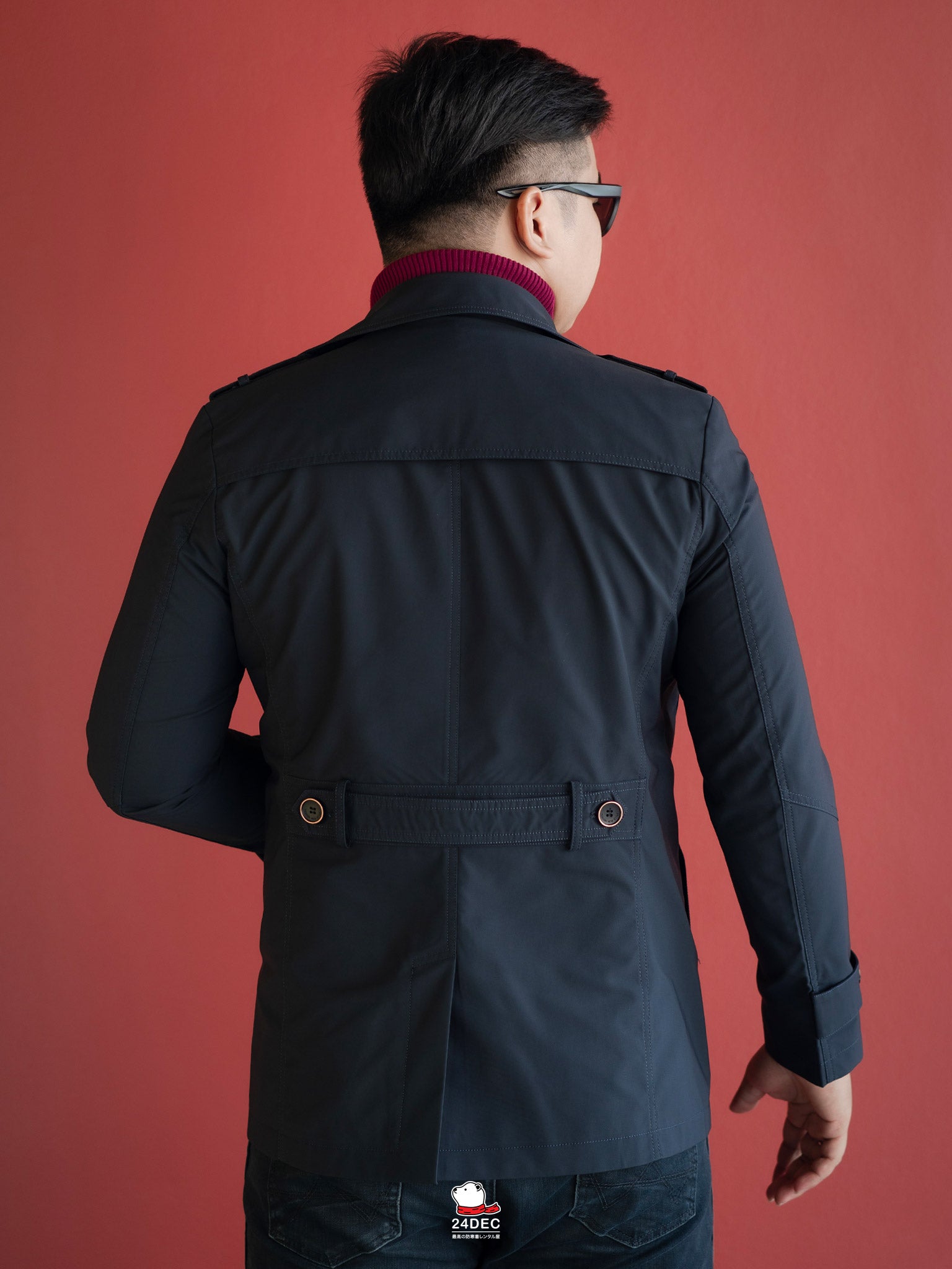 เช่าเสื้อเทรนช์โค้ท ชาย รุ่น FAREWELL สี ดำ
