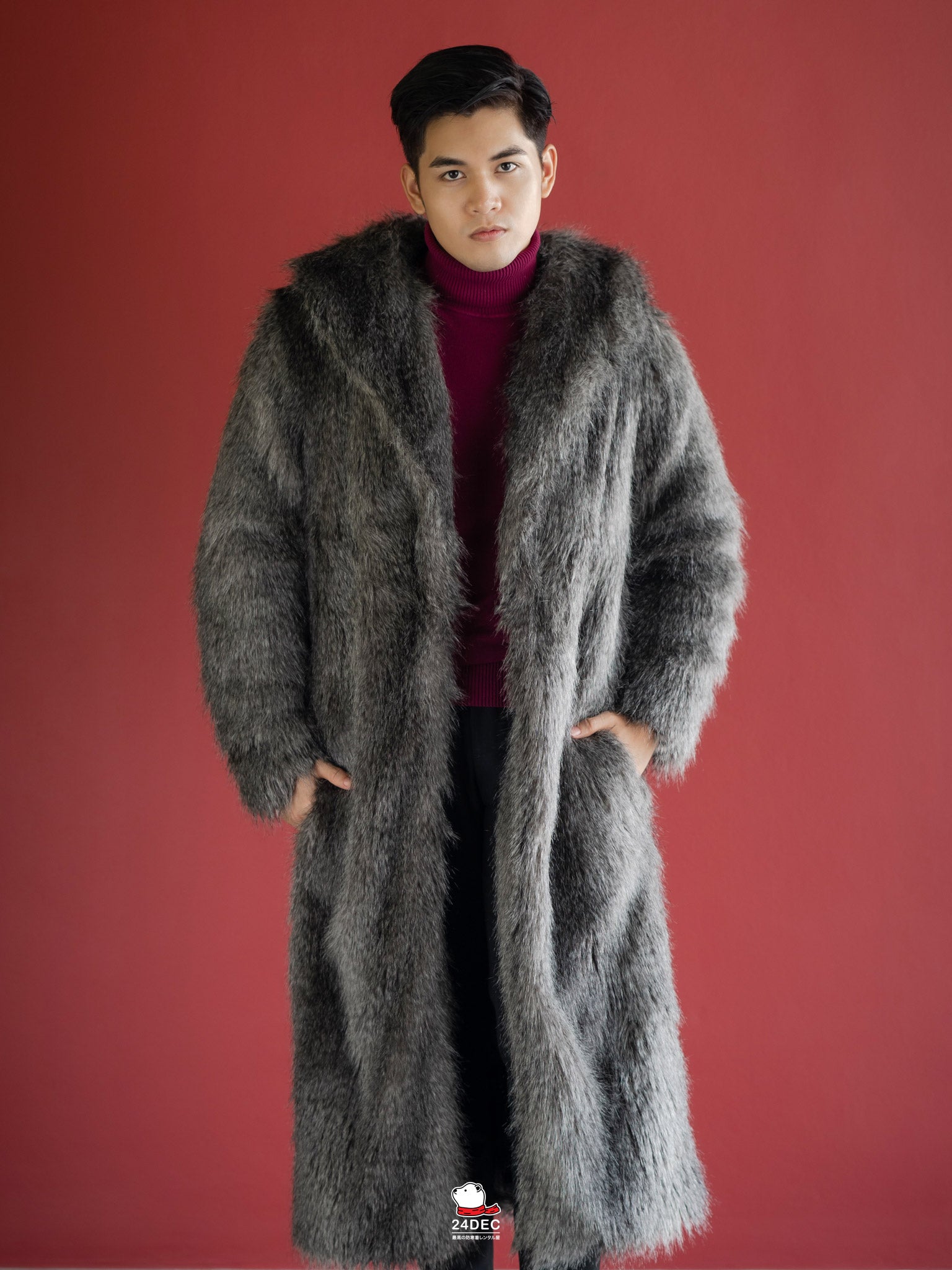 เช่าเสื้อขนเฟอร์ ชาย รุ่น JONSNOW สี เทา