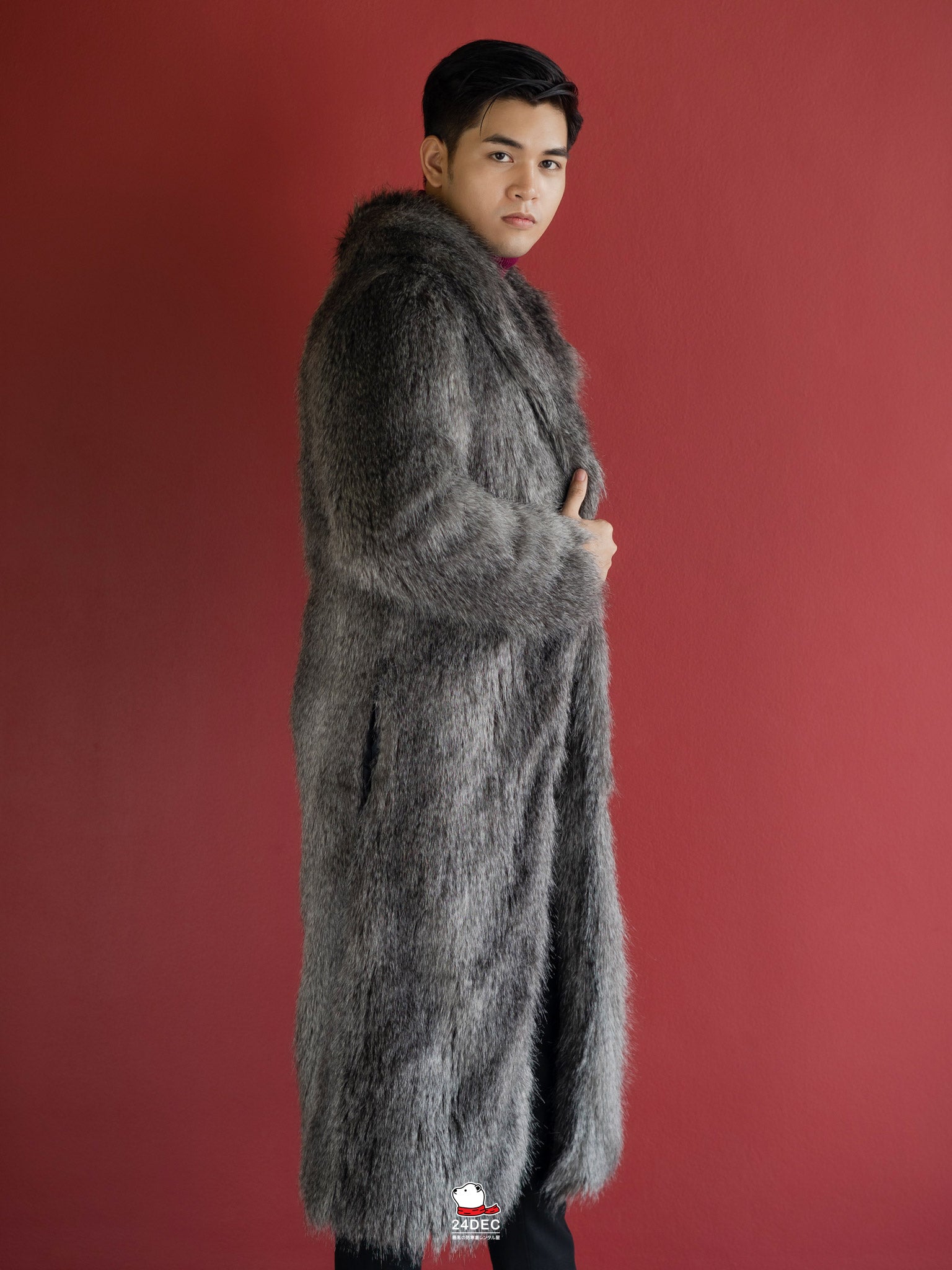 เช่าเสื้อขนเฟอร์ ชาย รุ่น JONSNOW สี เทา