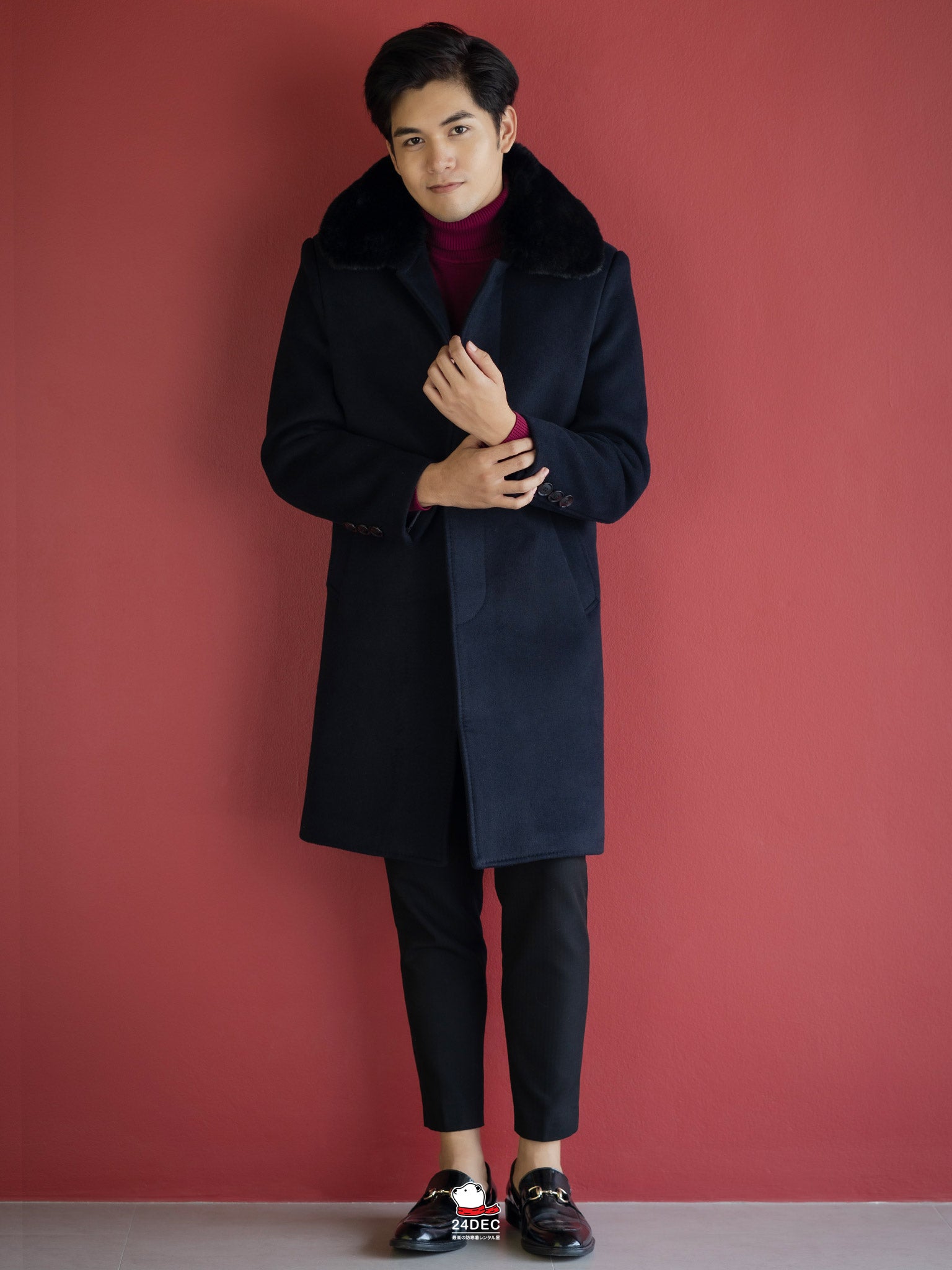 เช่าเสื้อโค้ท ชาย รุ่น VALLETTA สี ดำ