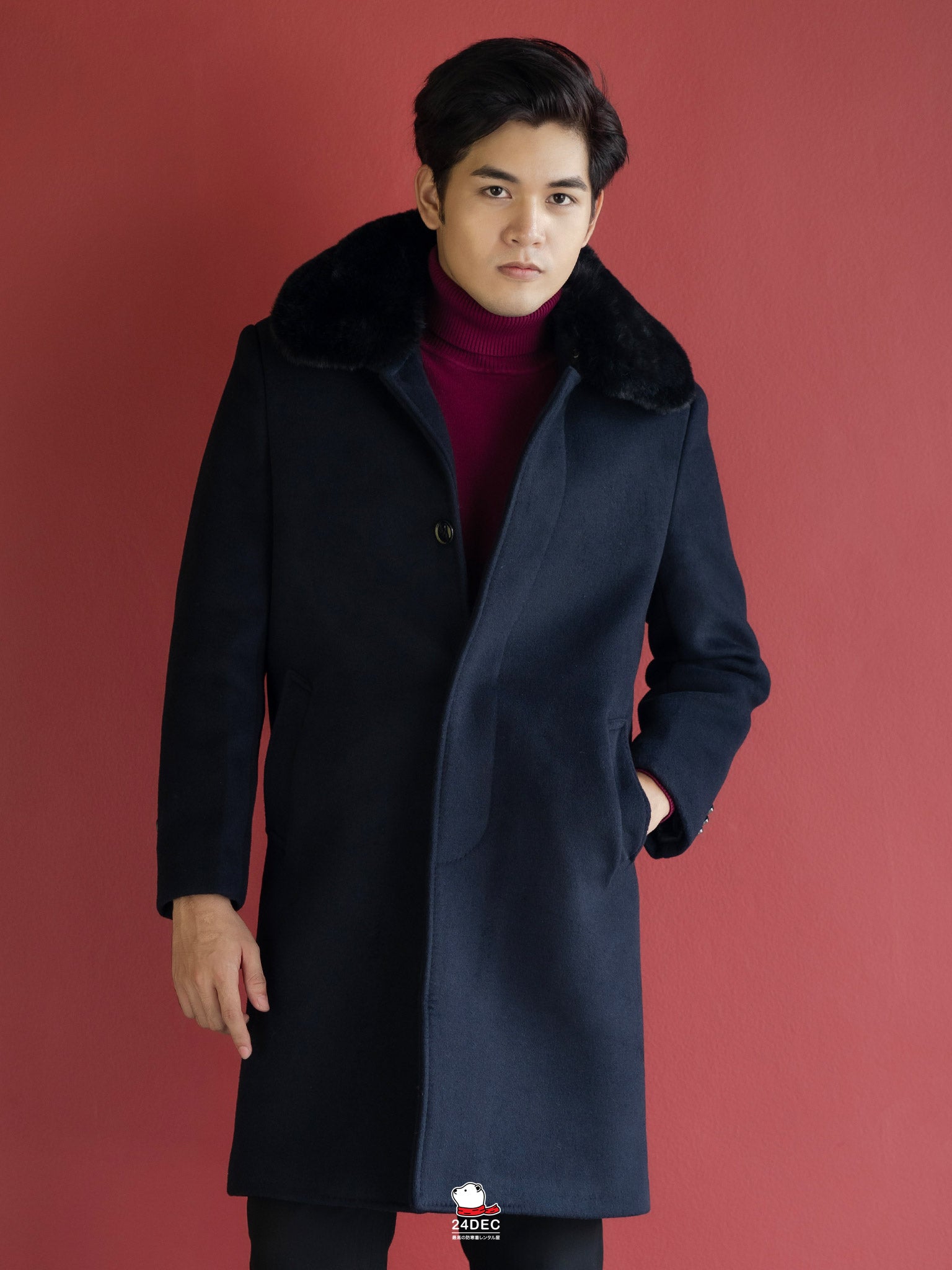 เช่าเสื้อโค้ท ชาย รุ่น VALLETTA สี ดำ