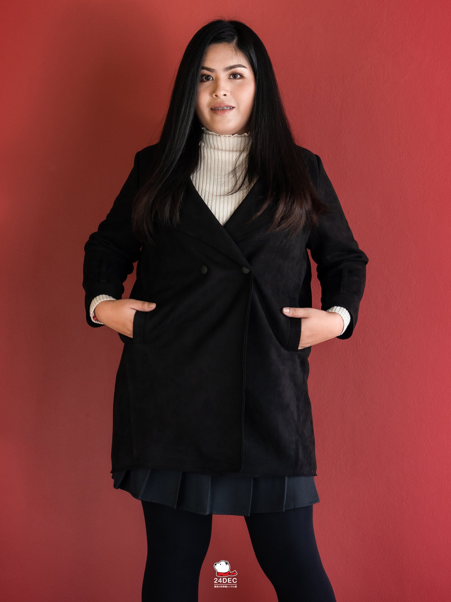 เช่าเสื้อเทรนช์โค้ท หญิง รุ่น SECRET สี ดำ