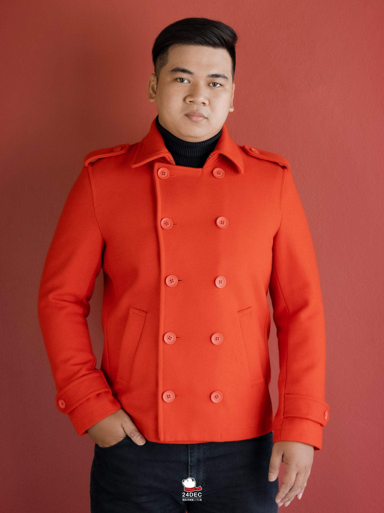 เช่าเสื้อโค้ท ชาย รุ่น SIGNAL สี ส้ม