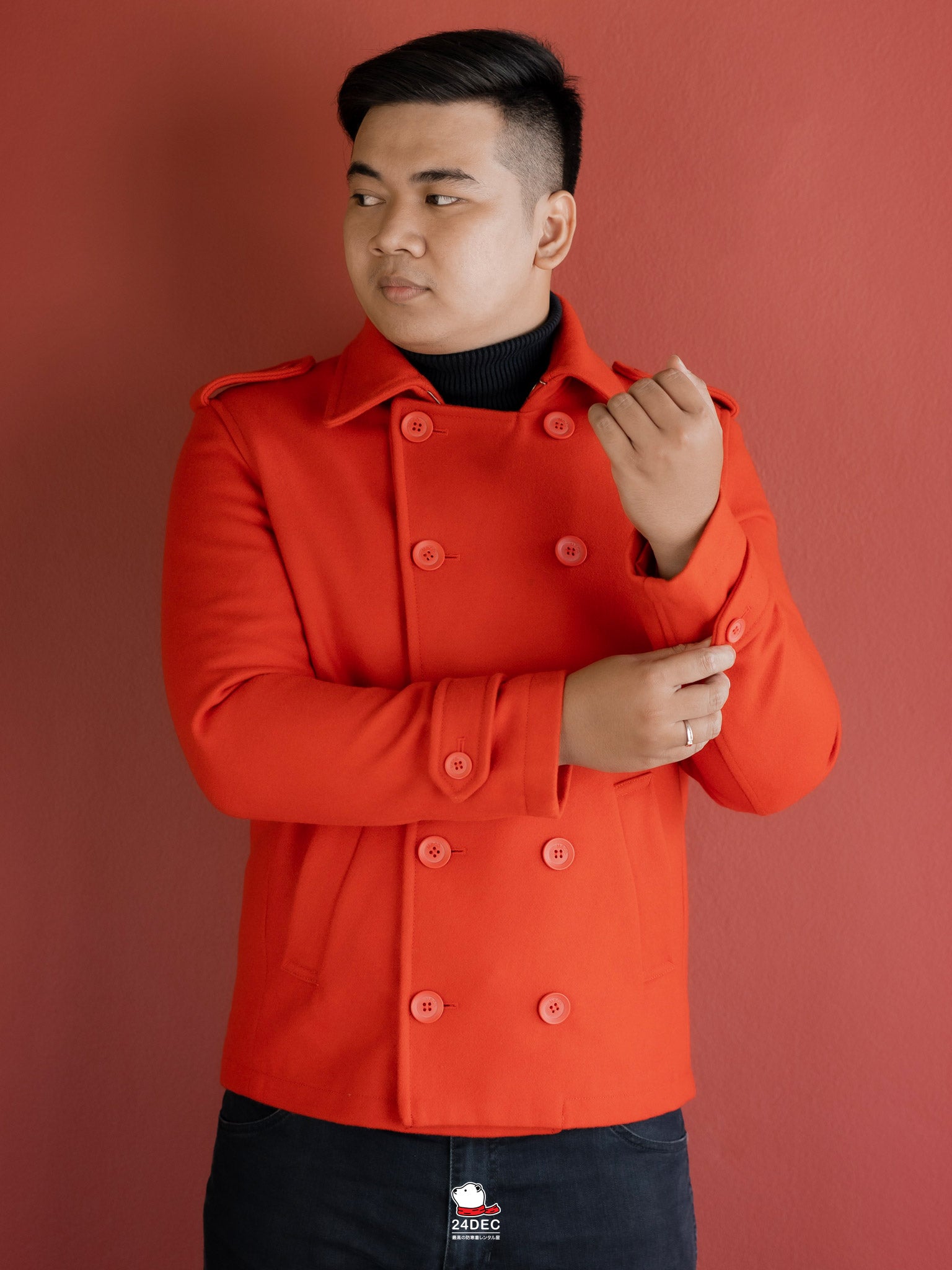 เช่าเสื้อโค้ท ชาย รุ่น SIGNAL สี ส้ม