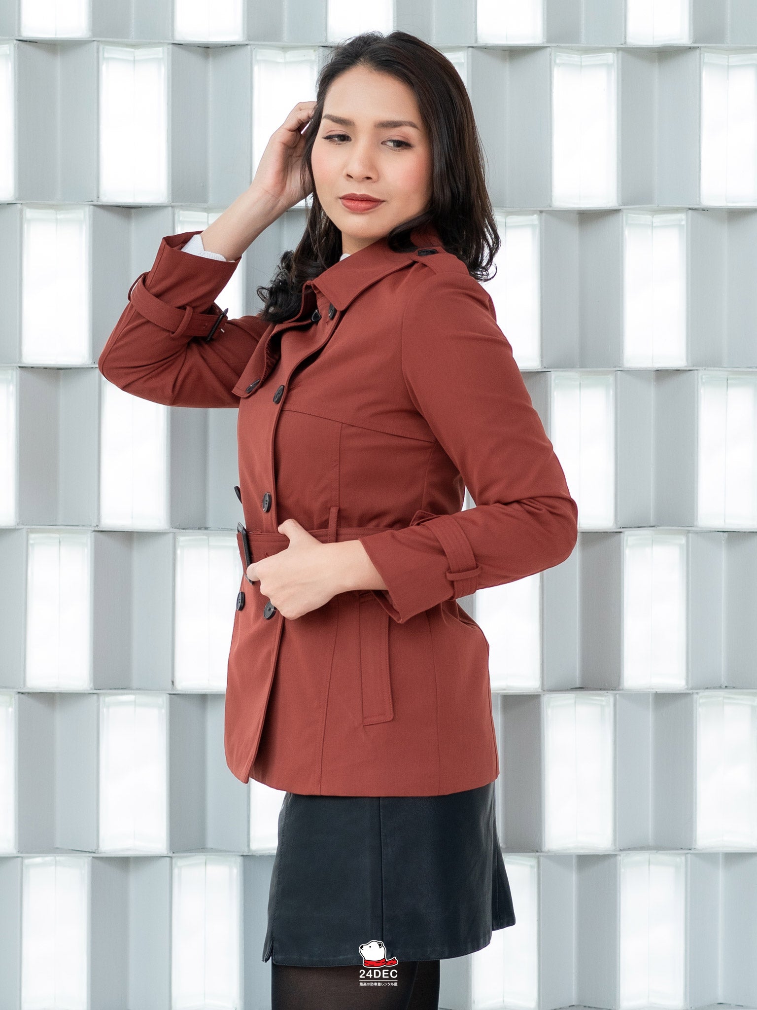 เช่าเสื้อเทรนช์โค้ท หญิง รุ่น WEPLAY สี ส้ม