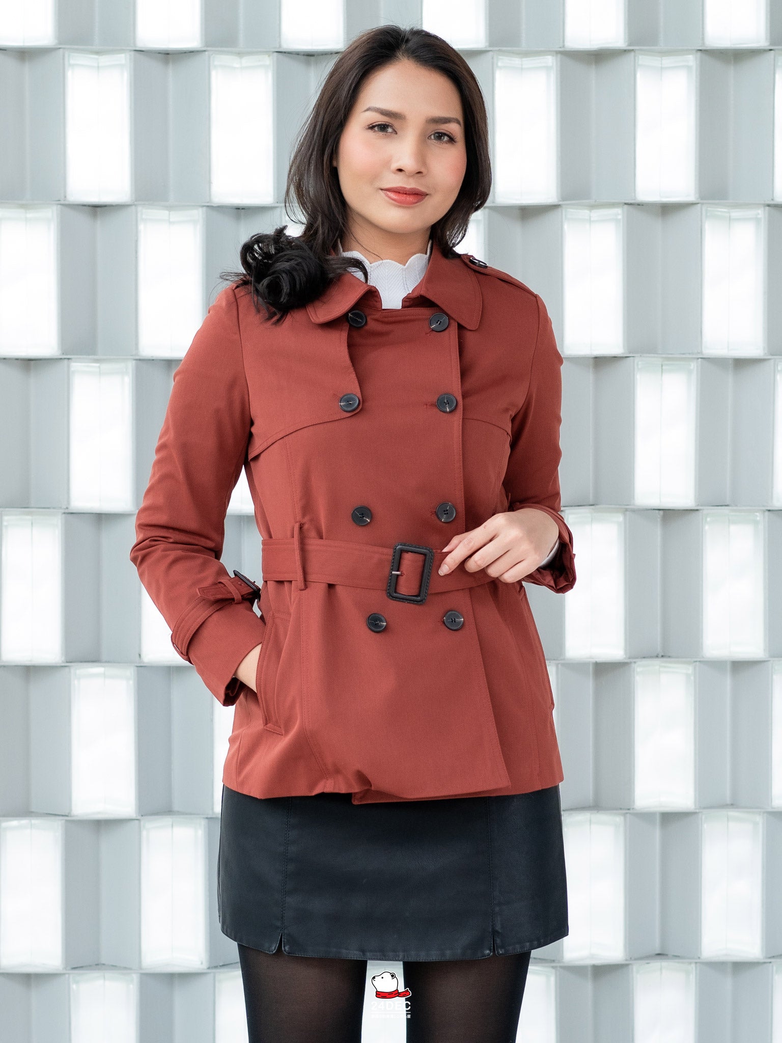เช่าเสื้อเทรนช์โค้ท หญิง รุ่น WEPLAY สี ส้ม