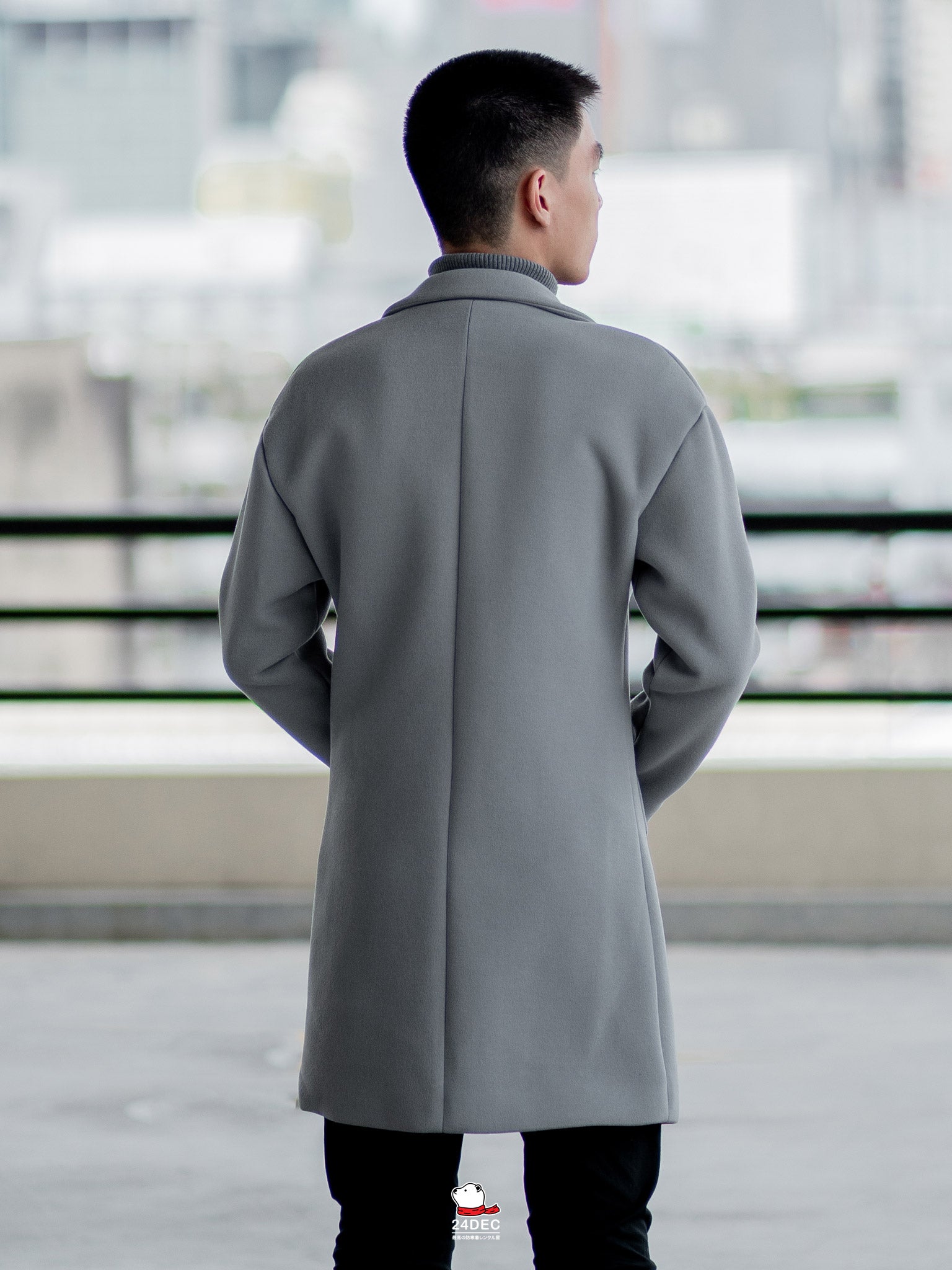 เช่าเสื้อโค้ท ชาย รุ่น ZINC สี เทา