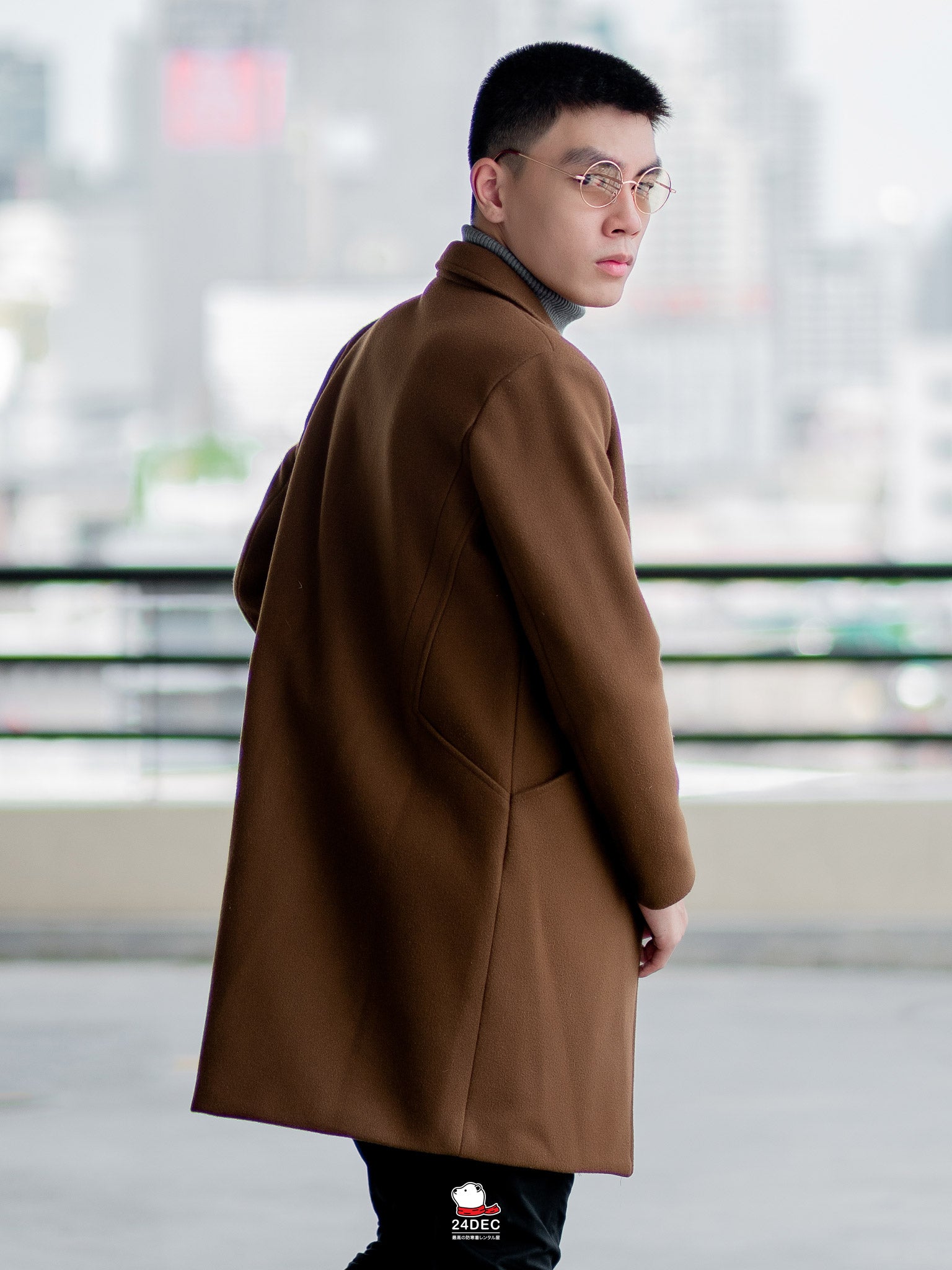 เช่าเสื้อโค้ท ชาย รุ่น ZEUS สี น้ำตาล