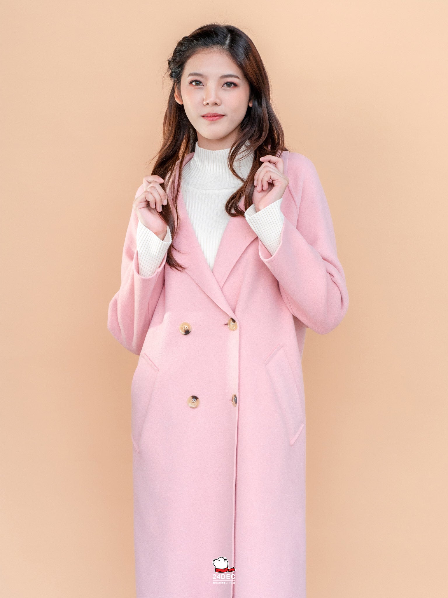 เช่าเสื้อโค้ท หญิง รุ่น LANA สี ชมพู