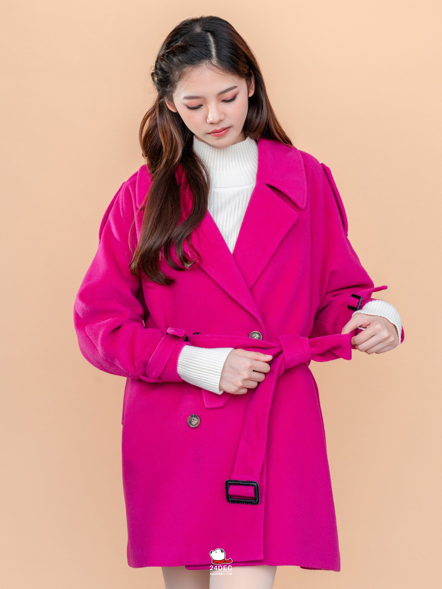 เช่าเสื้อโค้ท หญิง รุ่น LINDA สี ชมพู