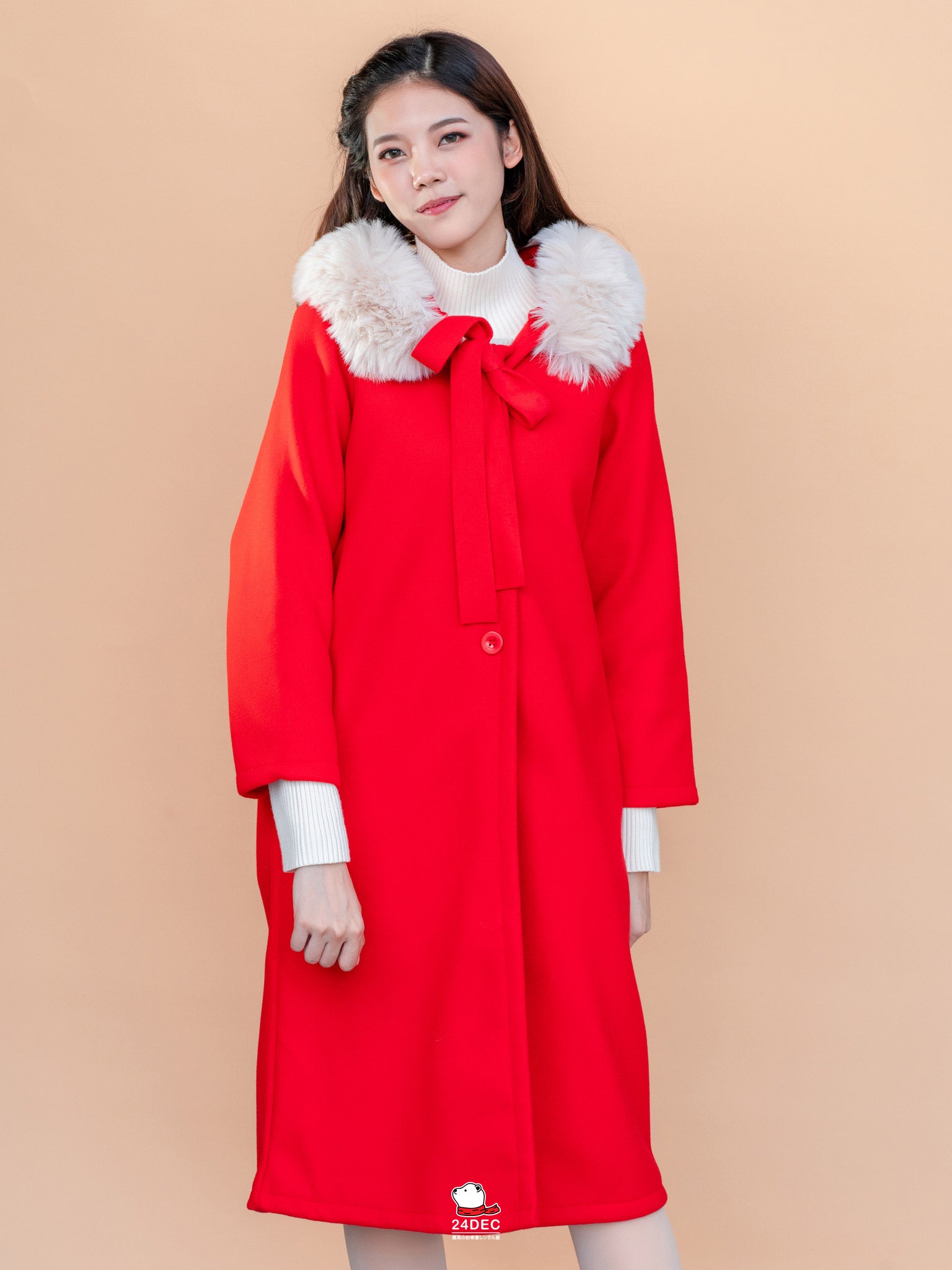 เช่าเสื้อโค้ท หญิง รุ่น PAMELA สี แดง