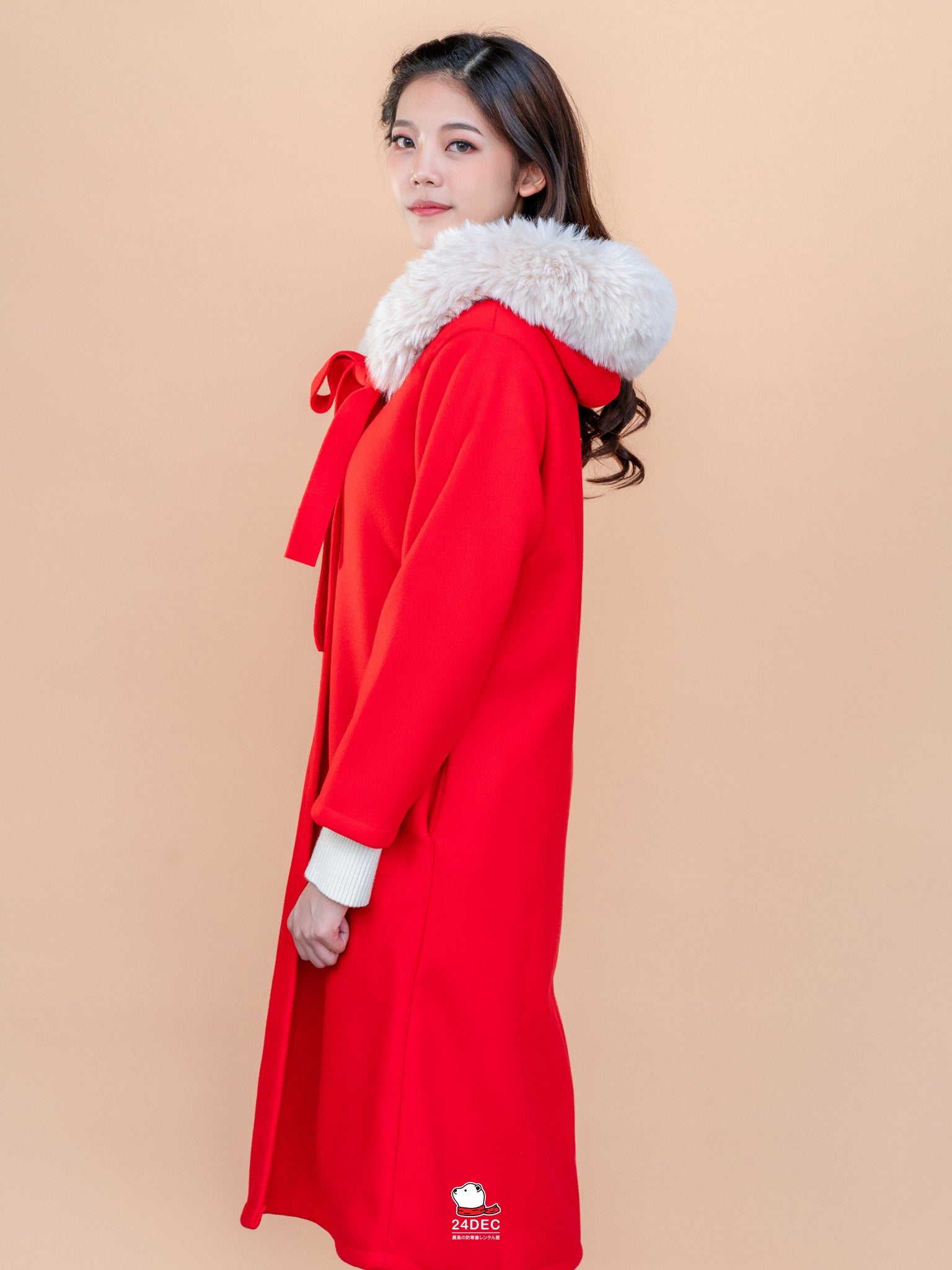 เช่าเสื้อโค้ท หญิง รุ่น PAMELA สี แดง