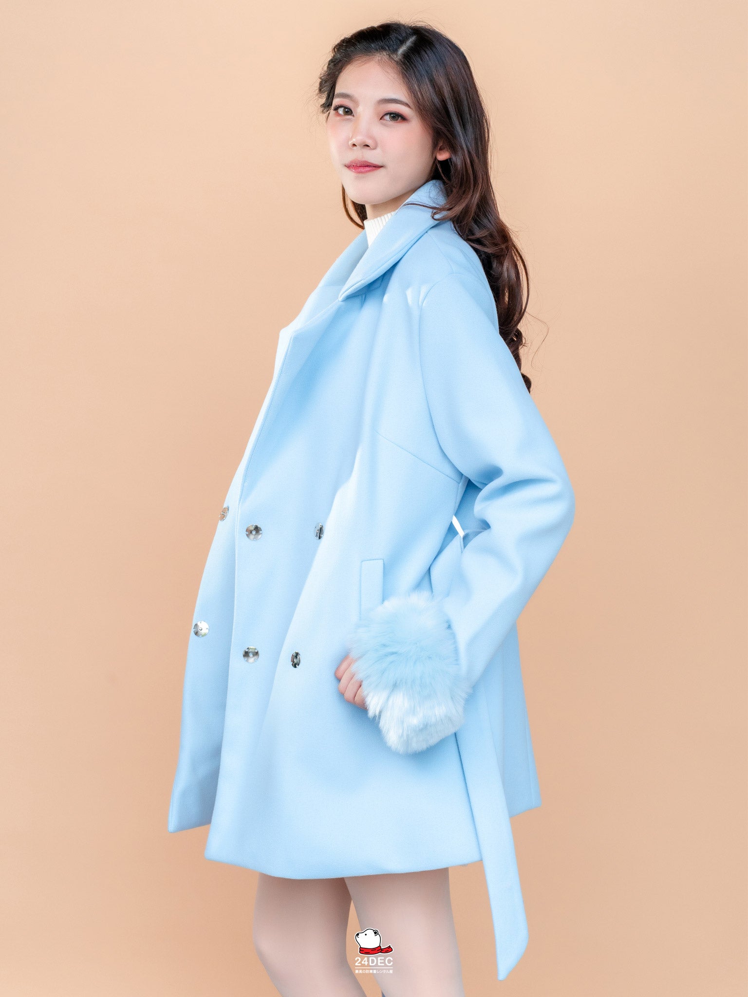 เช่าเสื้อโค้ท หญิง รุ่น WISH สี น้ำเงิน