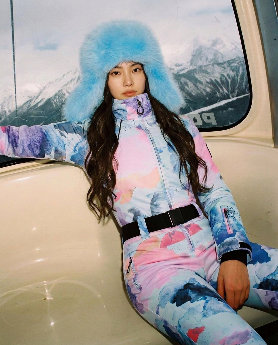 เช่าชุดสกี (เสื้อ+กางเกง) หญิง รุ่น ADELBODEN สี ฟ้า
