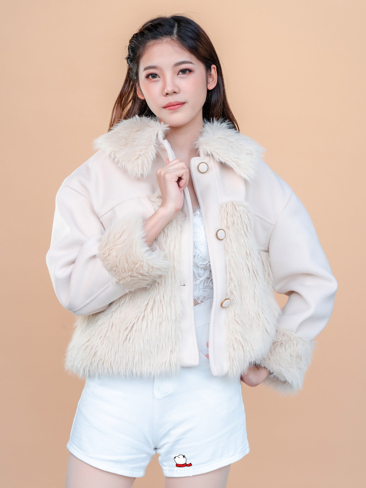 เช่าเสื้อแจ็คเก็ต หญิง รุ่น KARINA สี น้ำตาล