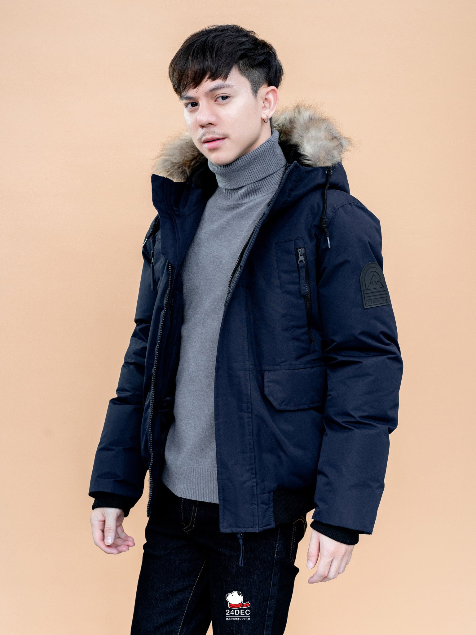 เช่าเสื้อกันหนาว ชาย รุ่น ALPS สี น้ำเงิน