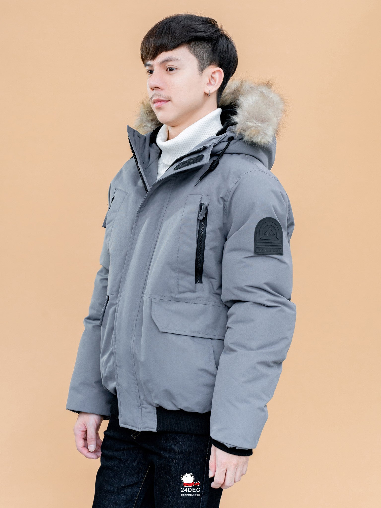 เช่าเสื้อกันหนาว ชาย รุ่น ALPS สี เทา