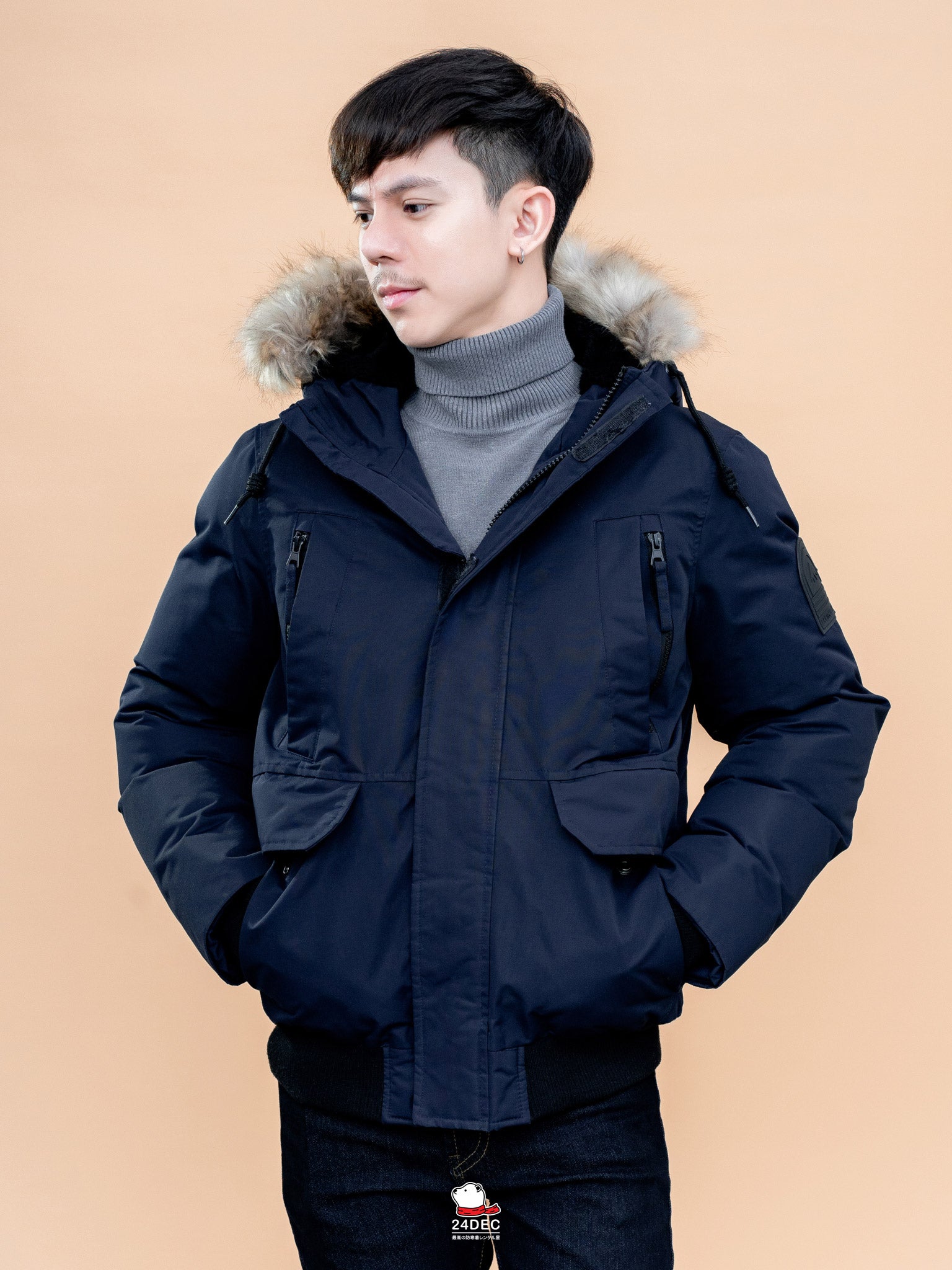 เช่าเสื้อกันหนาว ชาย รุ่น ALPS สี น้ำเงิน