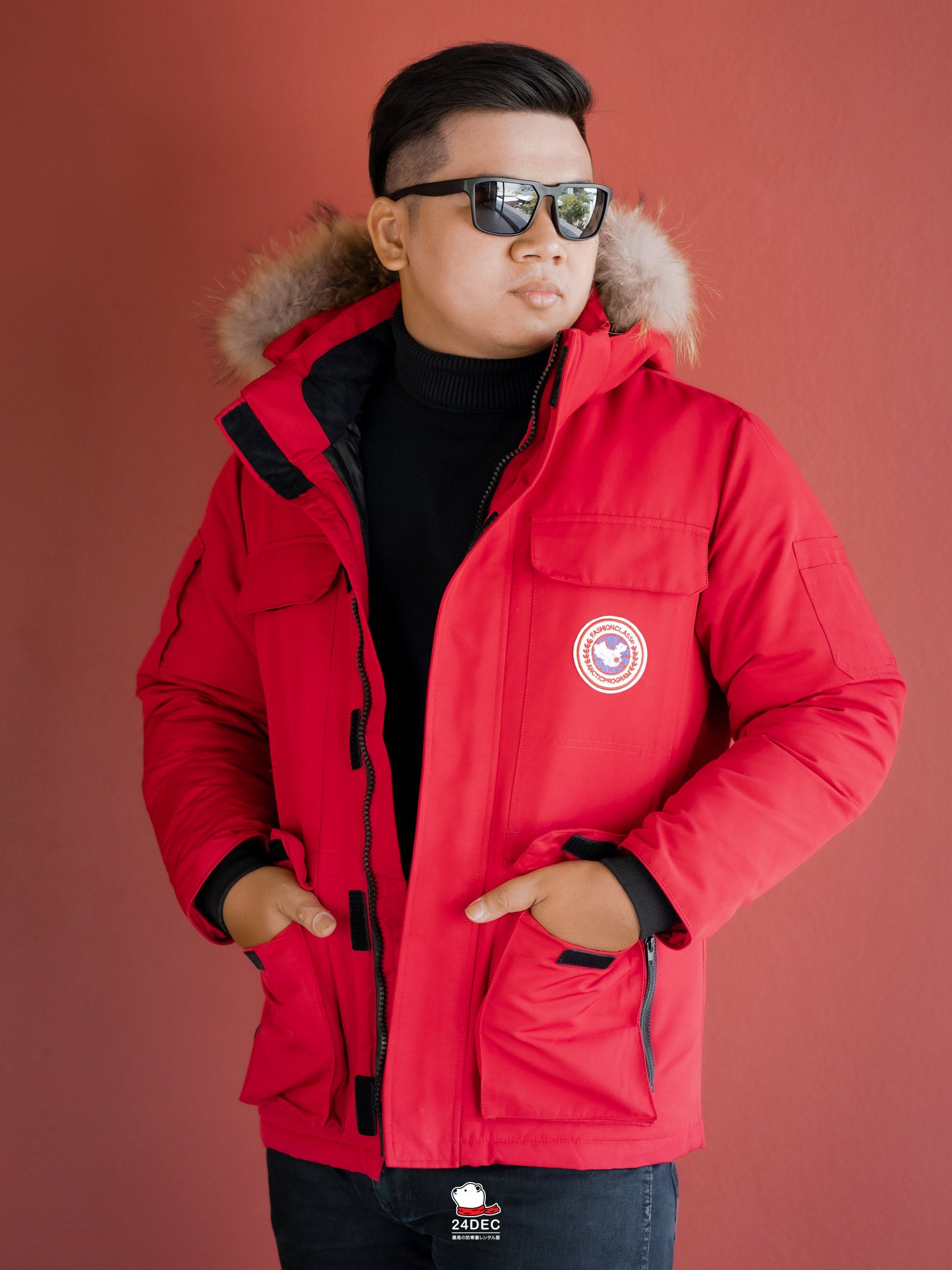 เช่าเสื้อกันหนาว ชาย รุ่น ARCTIC สี แดง