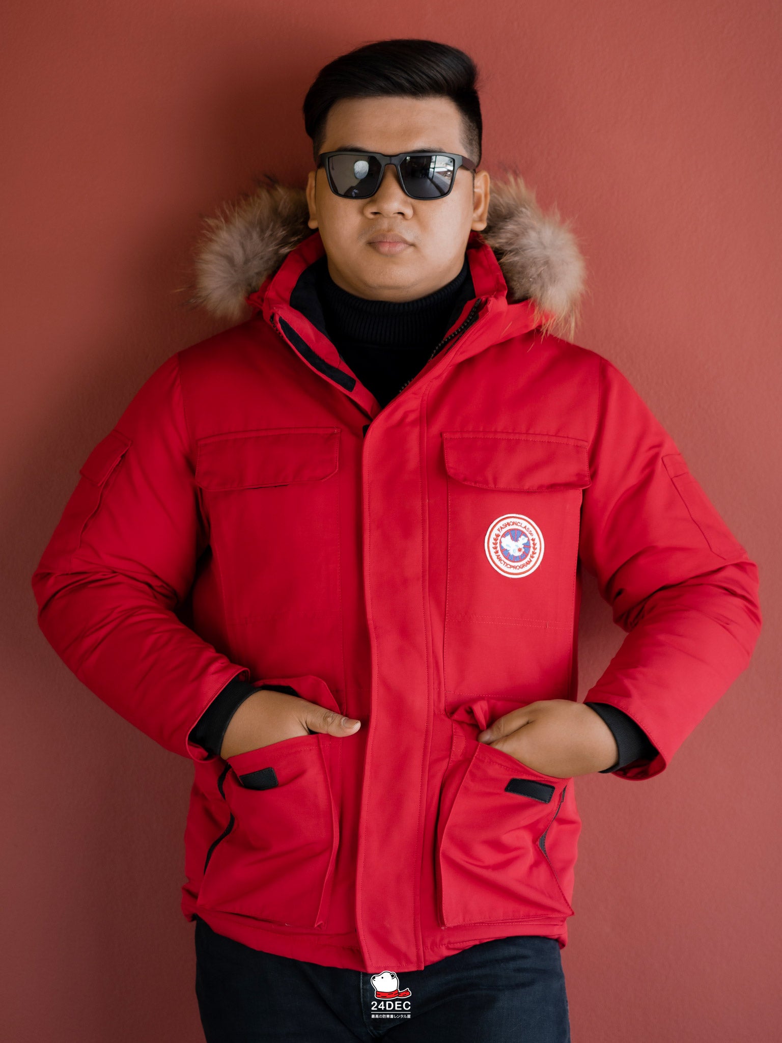 เช่าเสื้อกันหนาว ชาย รุ่น ARCTIC สี แดง