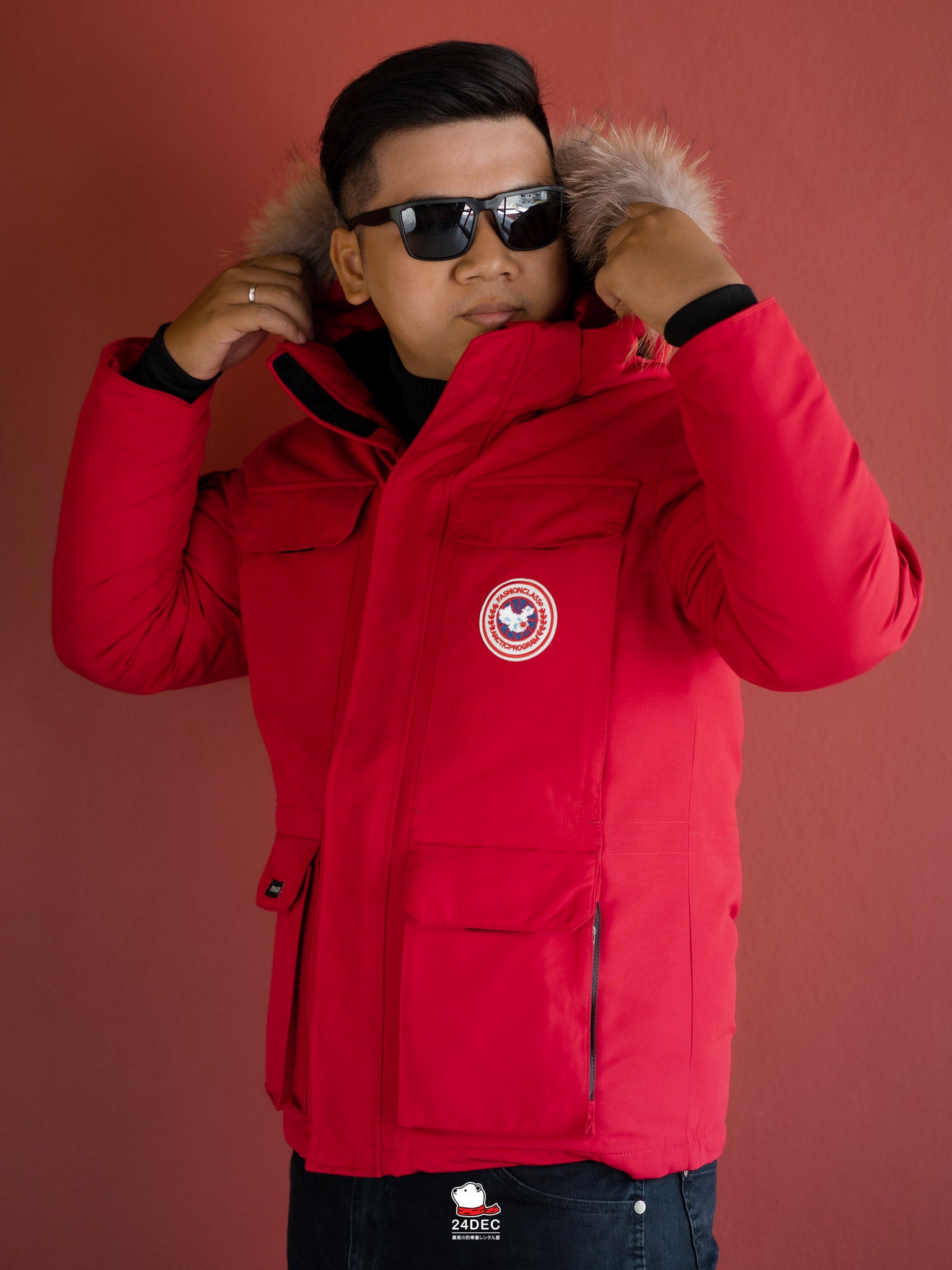 เช่าเสื้อกันหนาว ชาย รุ่น ARCTIC สี แดง