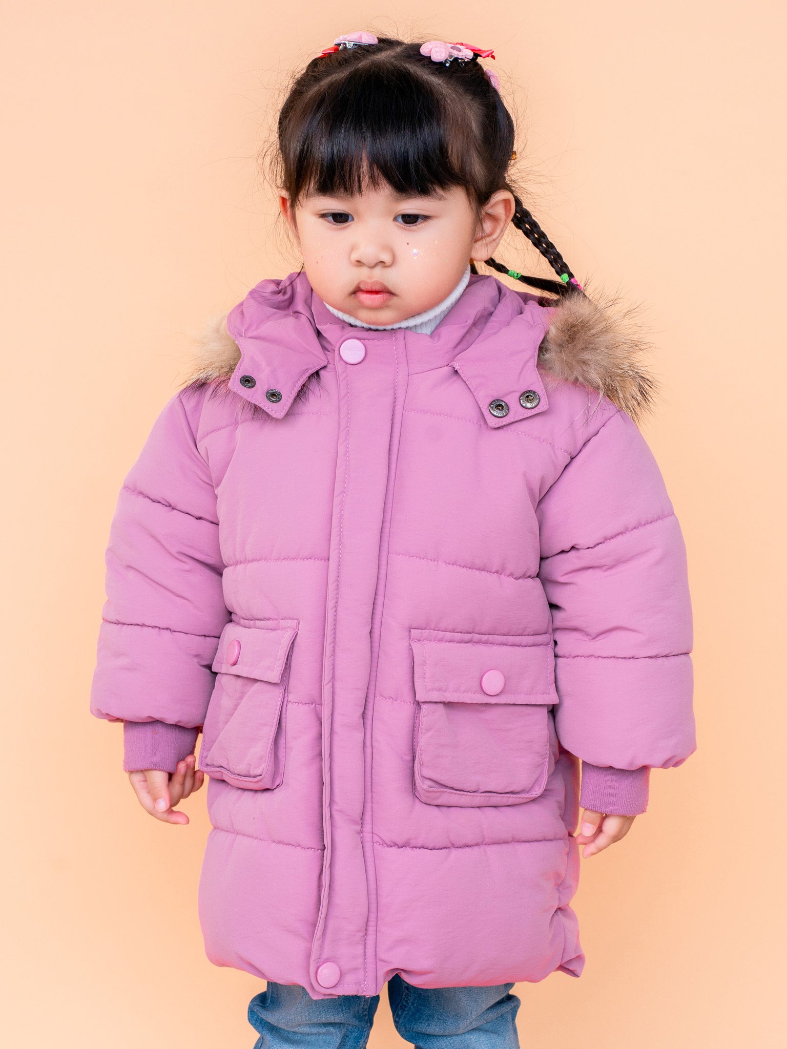 เช่าเสื้อกันหนาว เด็ก รุ่น AVA สี ชมพู