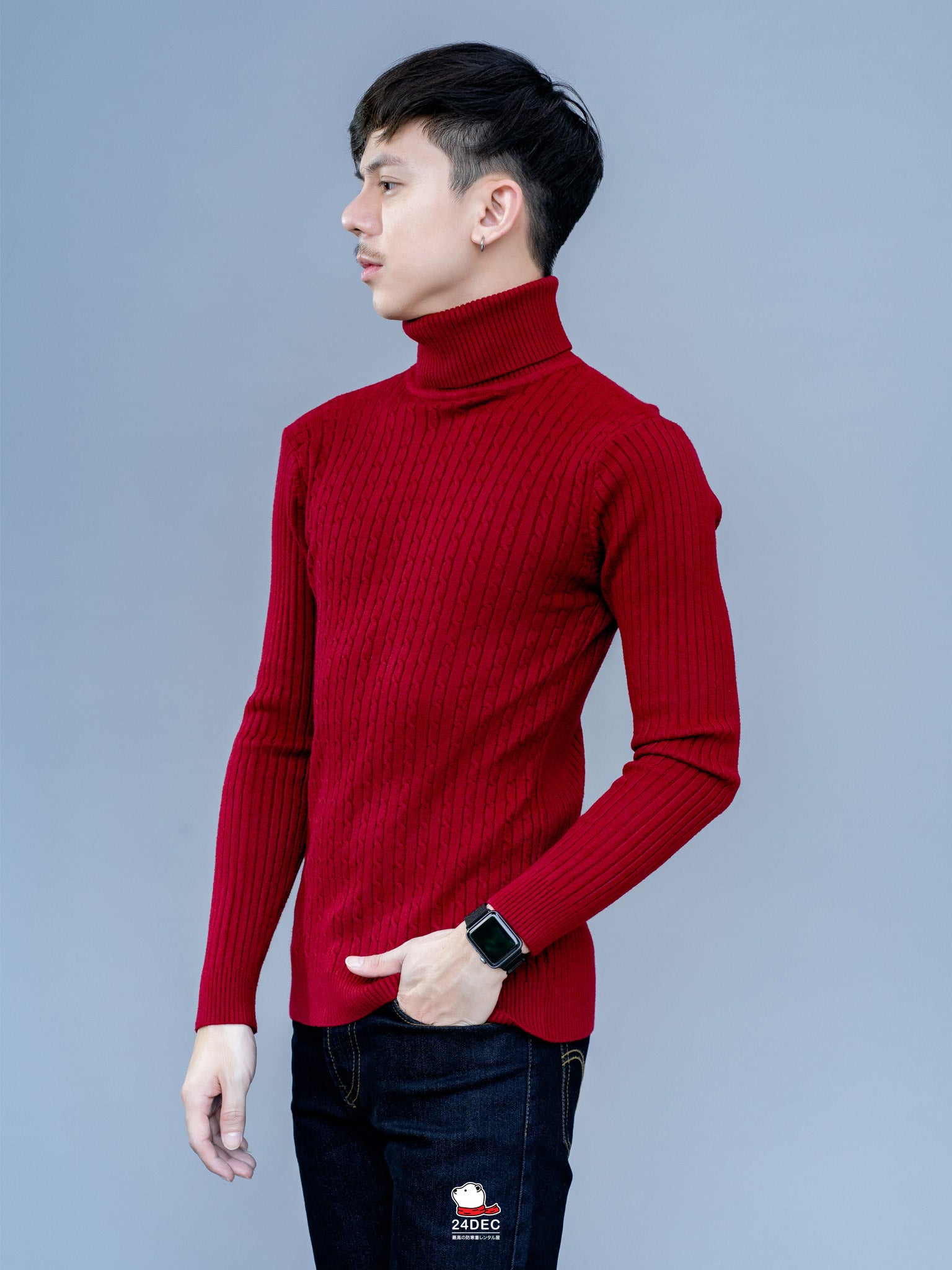 เช่าเสื้อคอเต่า ชาย รุ่น SOLO สี แดง