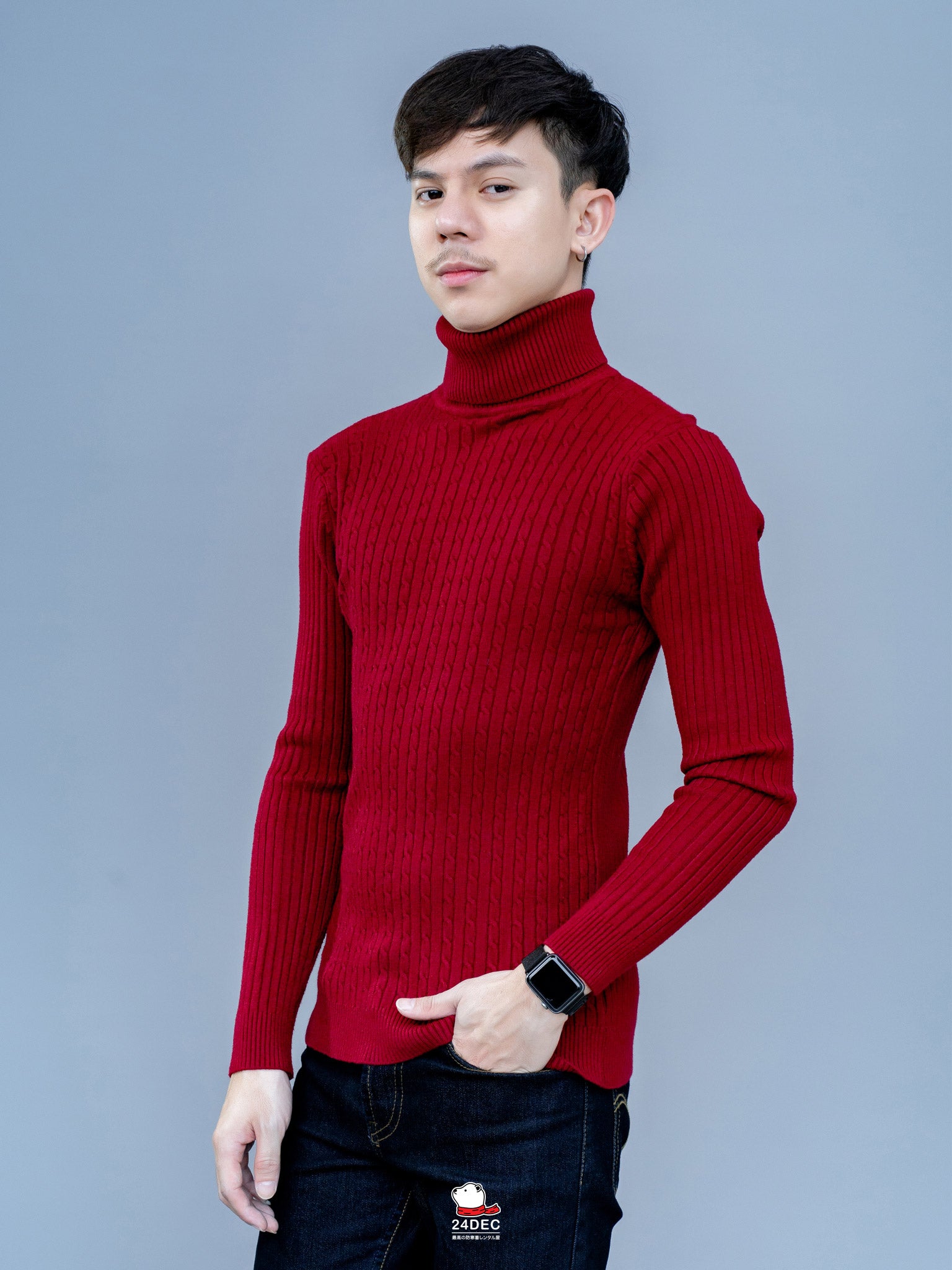 เช่าเสื้อคอเต่า ชาย รุ่น SOLO สี แดง