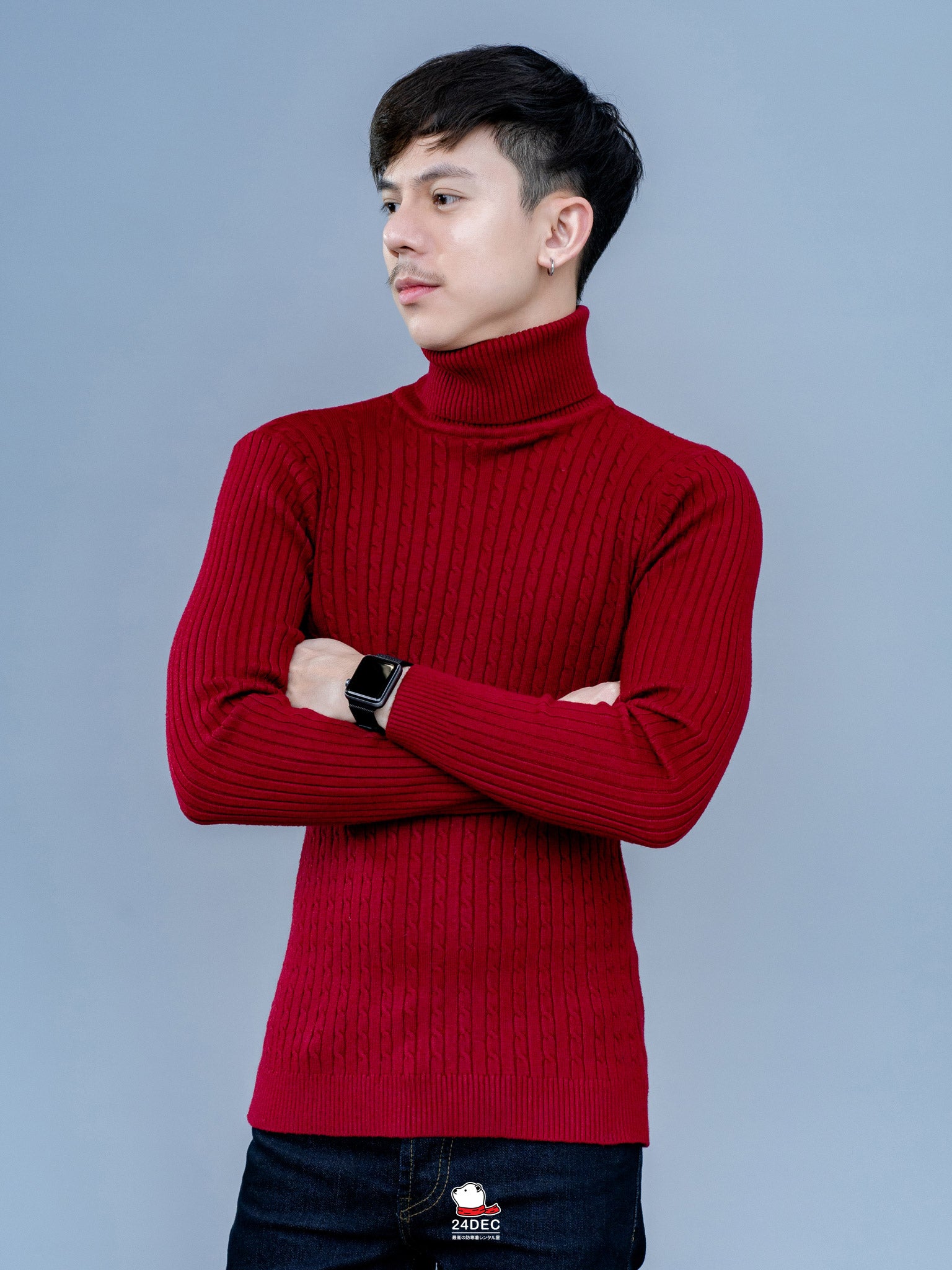 เช่าเสื้อคอเต่า ชาย รุ่น SOLO สี แดง