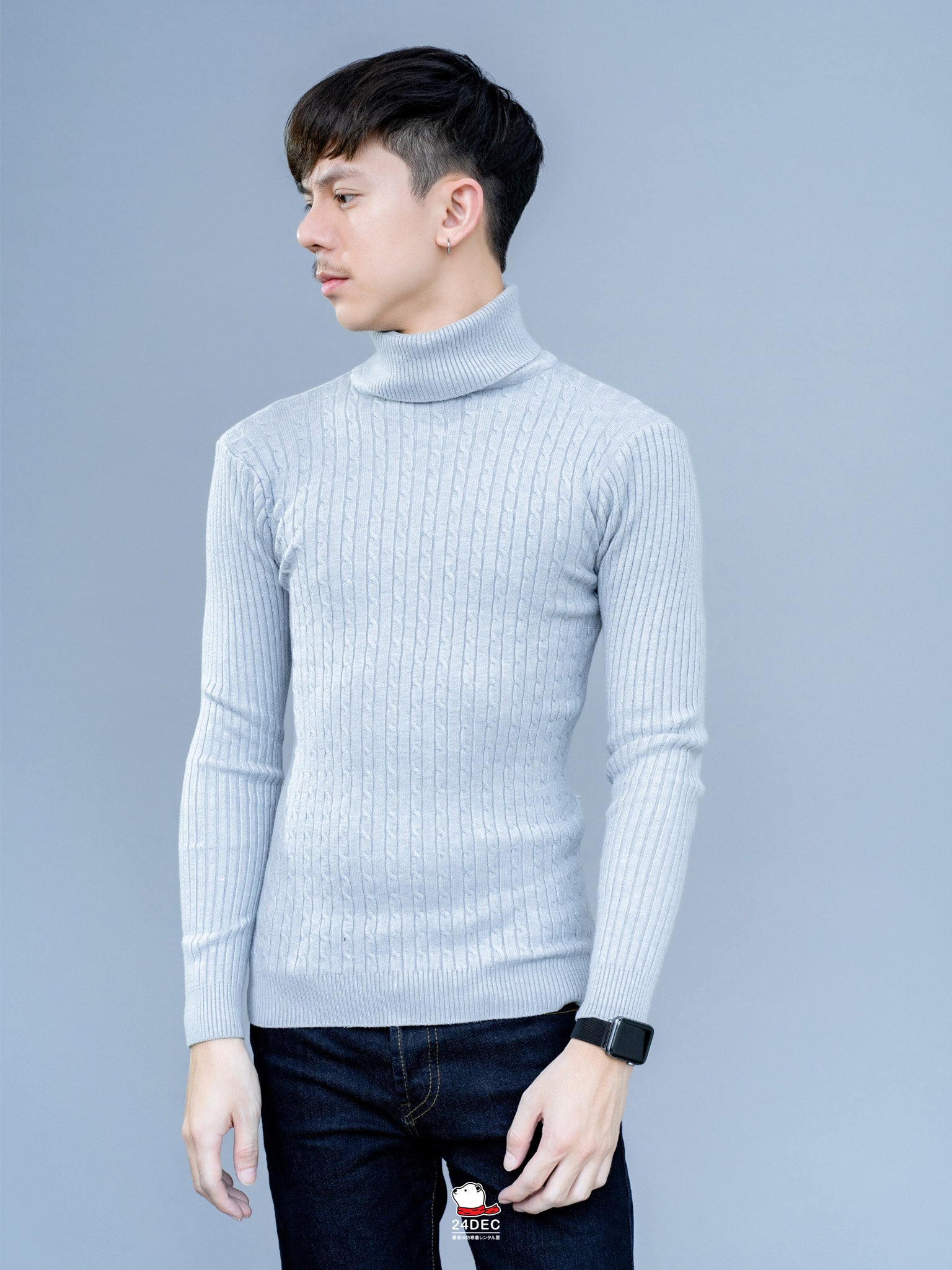 เช่าเสื้อคอเต่า ชาย รุ่น SOLO สี เทา