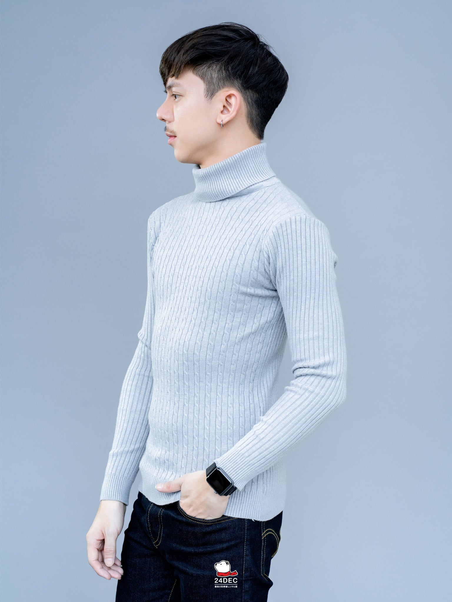 เช่าเสื้อคอเต่า ชาย รุ่น SOLO สี เทา