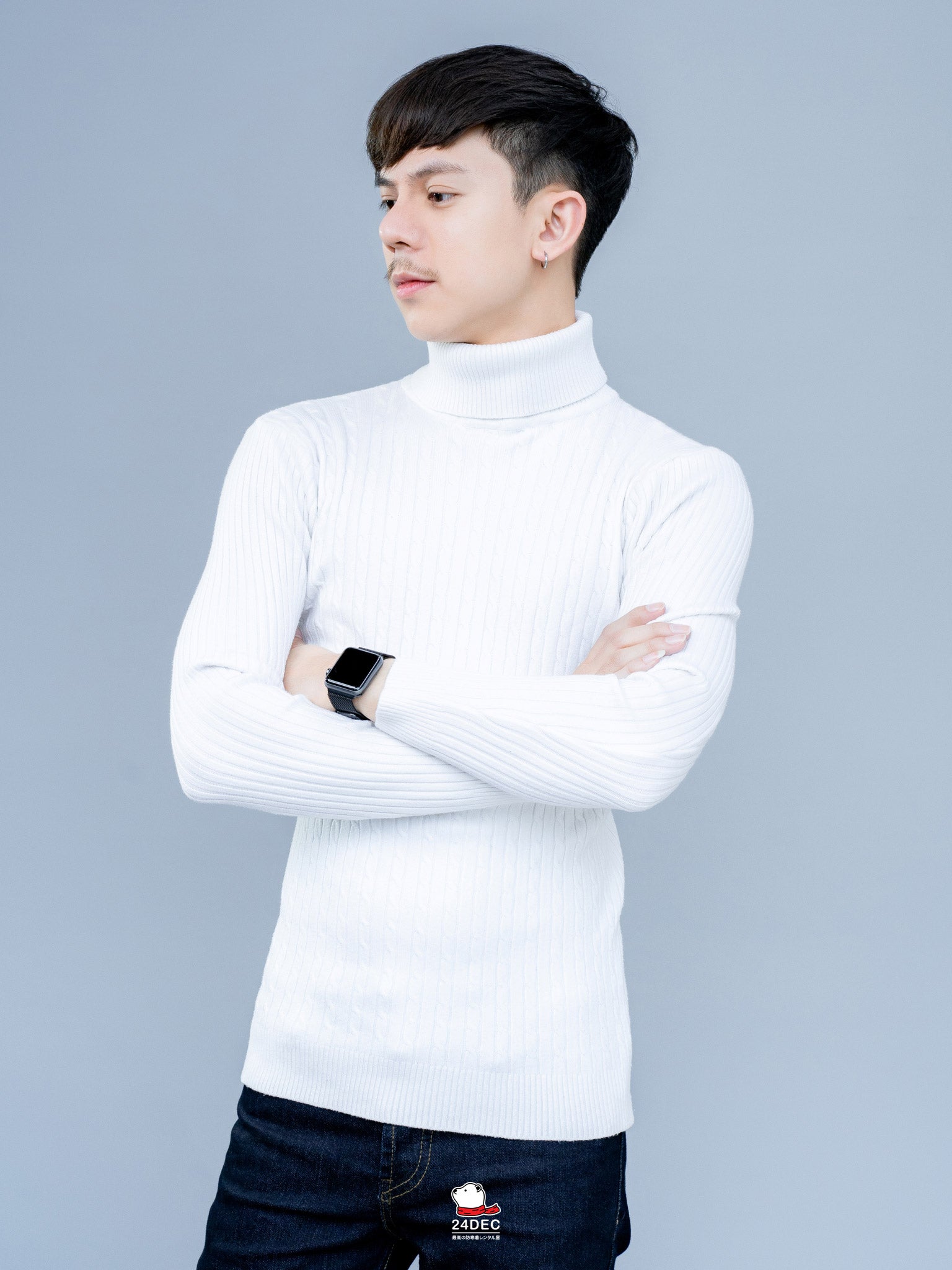 เช่าเสื้อคอเต่า ชาย รุ่น SOLO สี ขาว