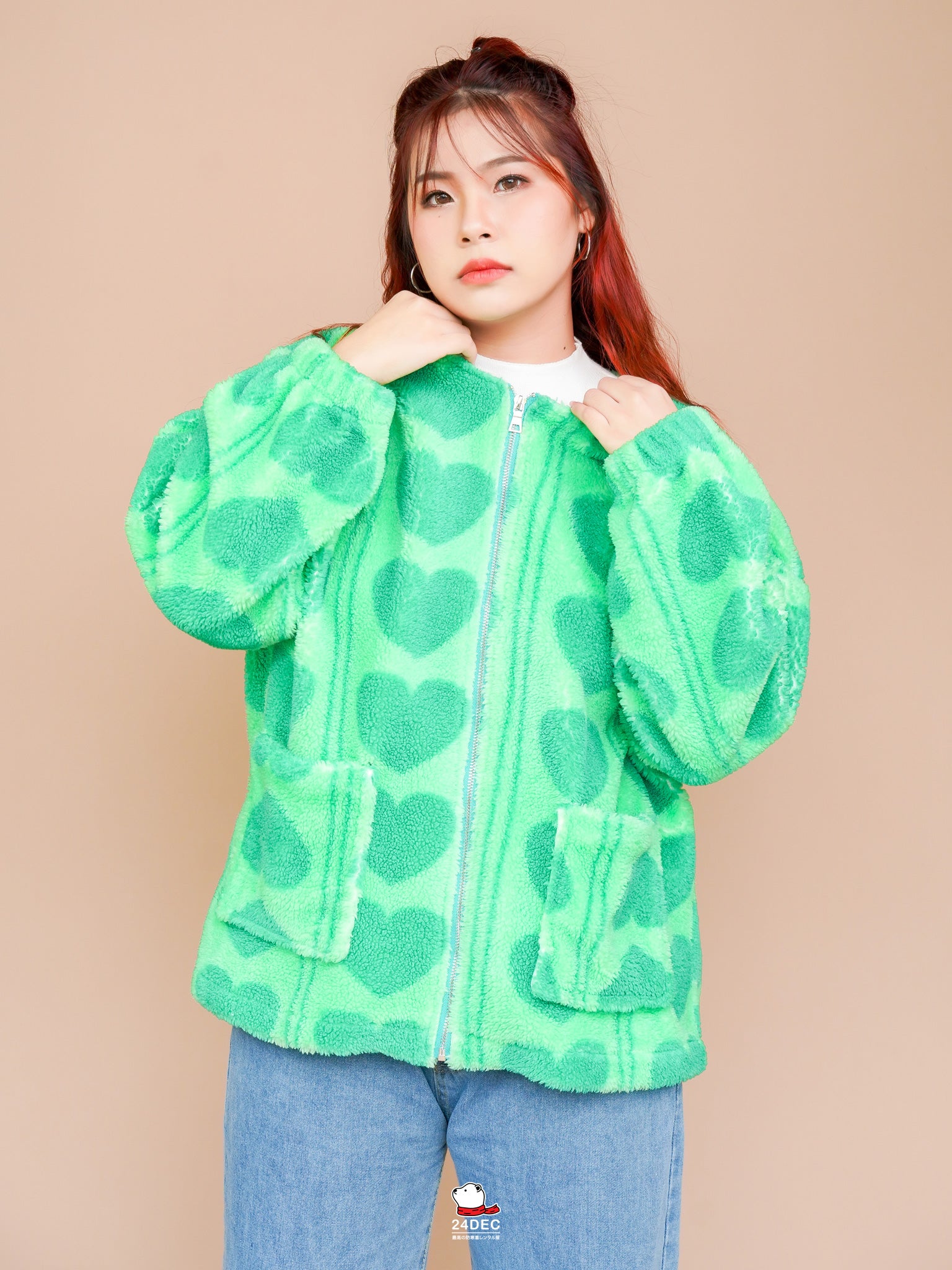เช่าเสื้อแจ็คเก็ต หญิง รุ่น BERGAMO สี เขียว