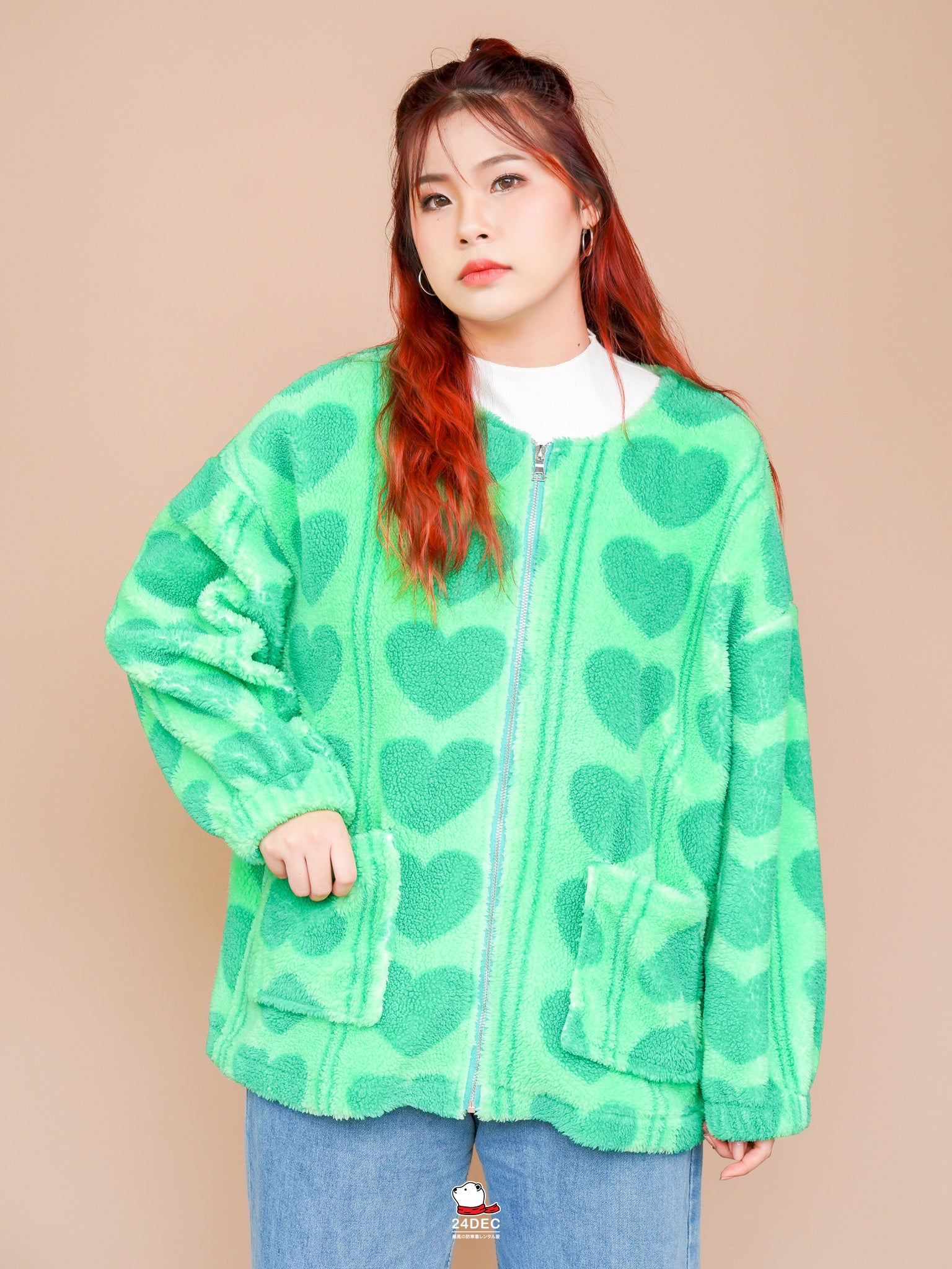 เช่าเสื้อแจ็คเก็ต หญิง รุ่น BERGAMO สี เขียว