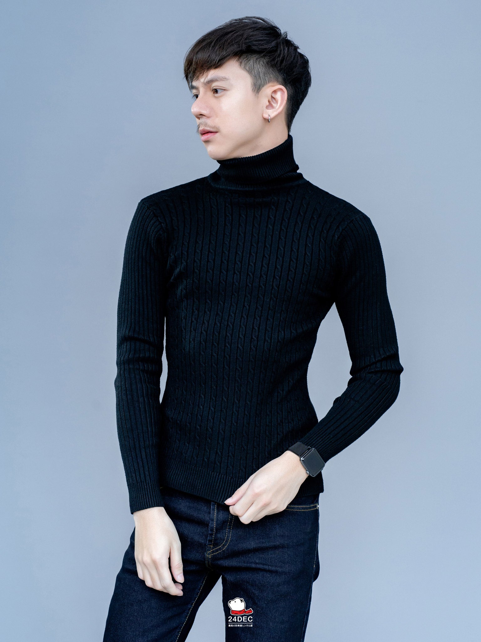 เช่าเสื้อคอเต่า ชาย รุ่น SOLO สี ดำ