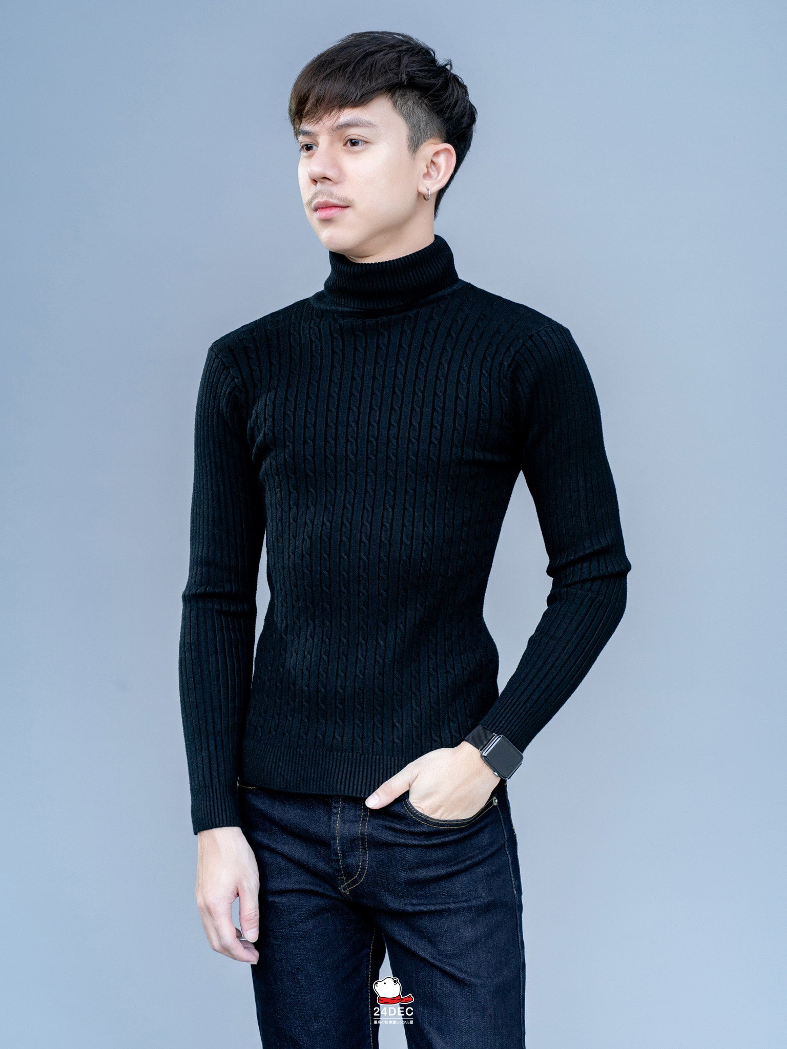 เช่าเสื้อคอเต่า ชาย รุ่น SOLO สี ดำ