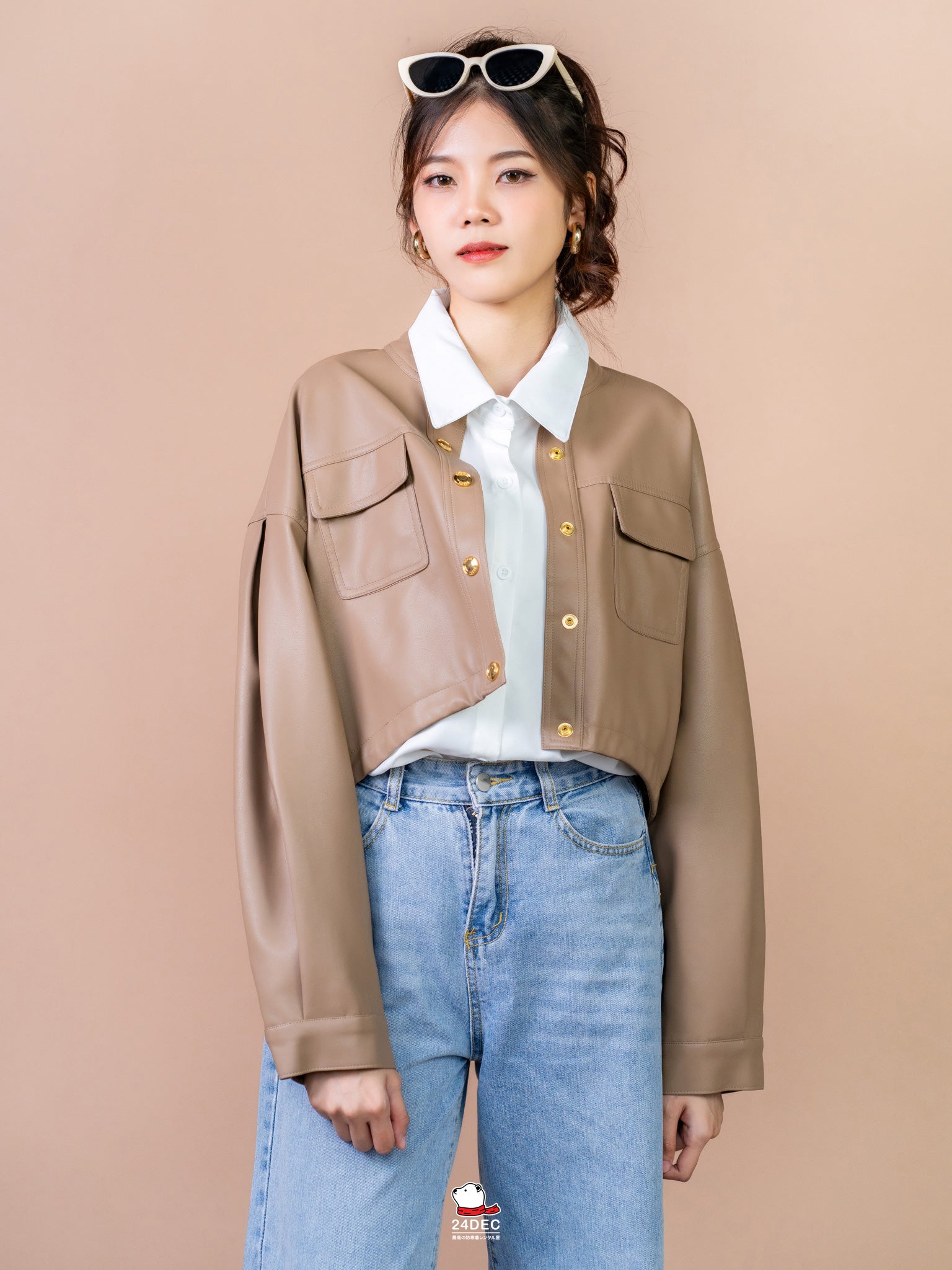 เช่าเสื้อแจ็คเก็ต หญิง รุ่น BUTTERCUP สี น้ำตาล