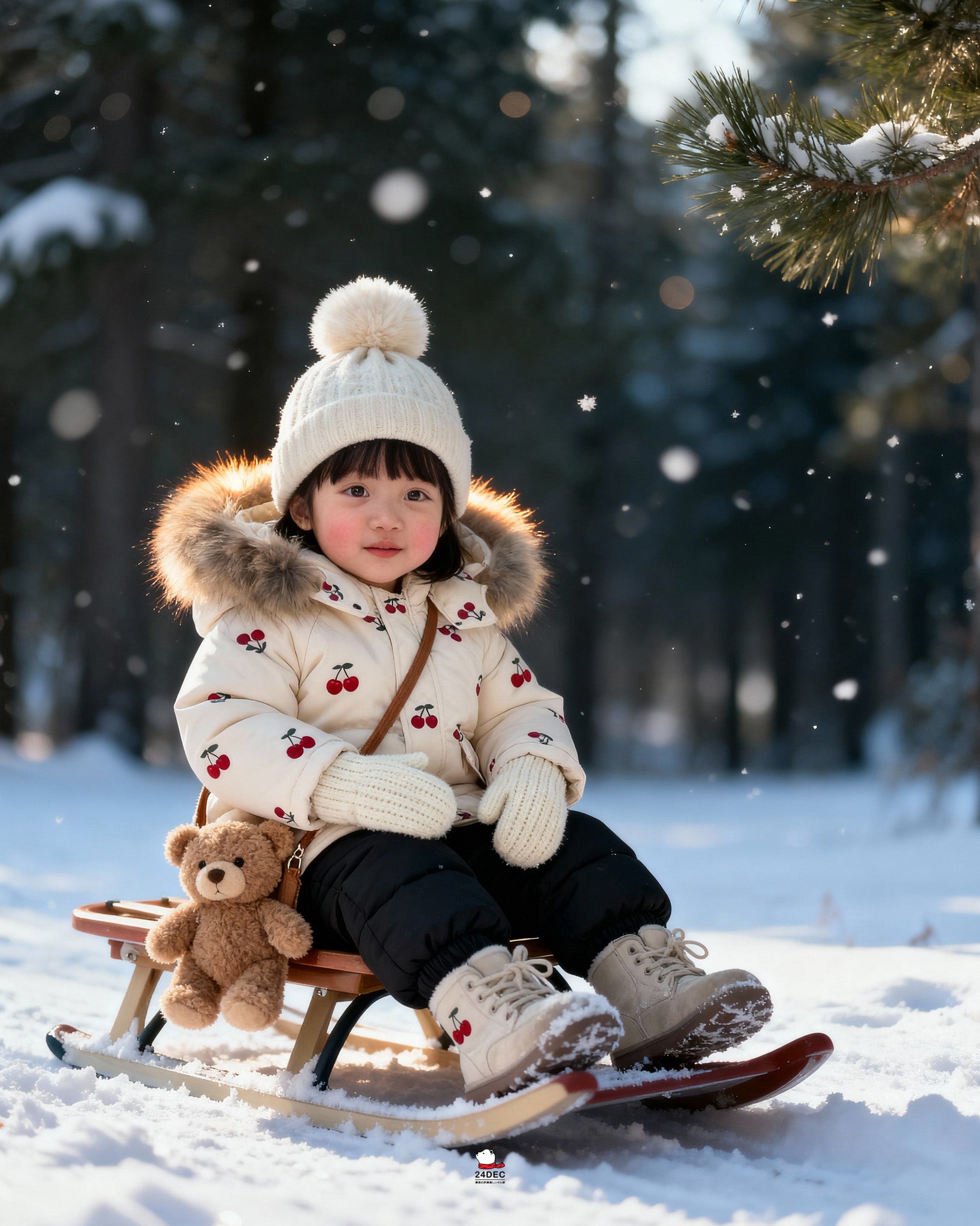 เช่าเสื้อกันหนาว เด็ก รุ่น CHERRY สี ขาว