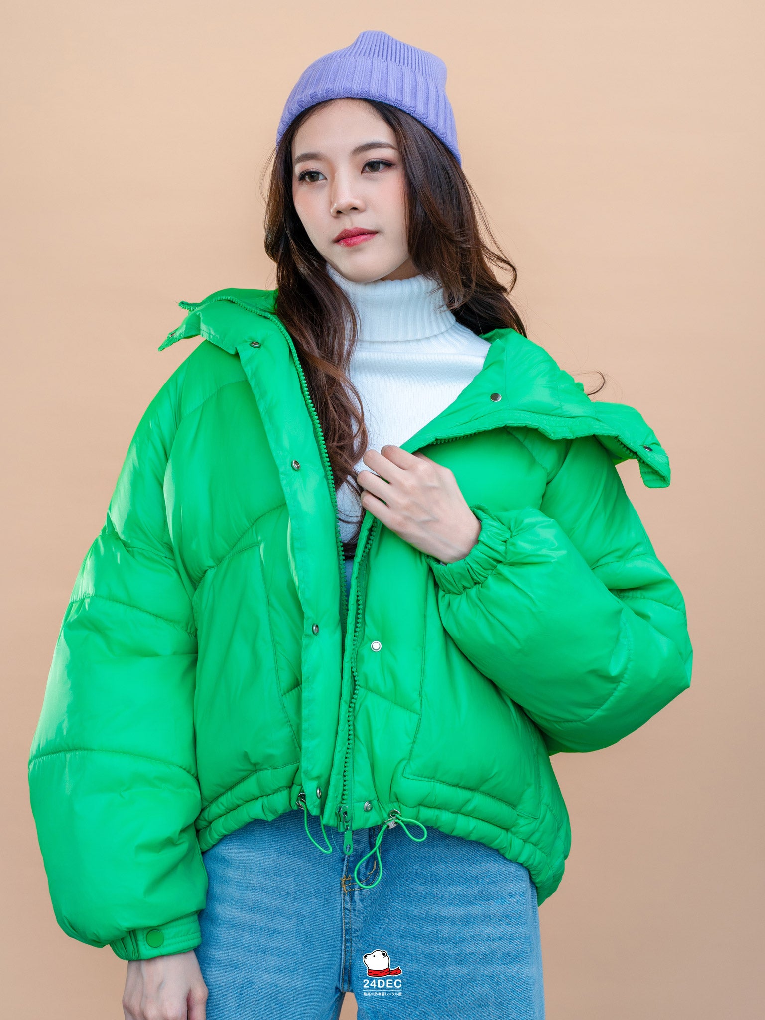 เช่าเสื้อกันหนาว หญิง รุ่น CRAYON สี เขียว
