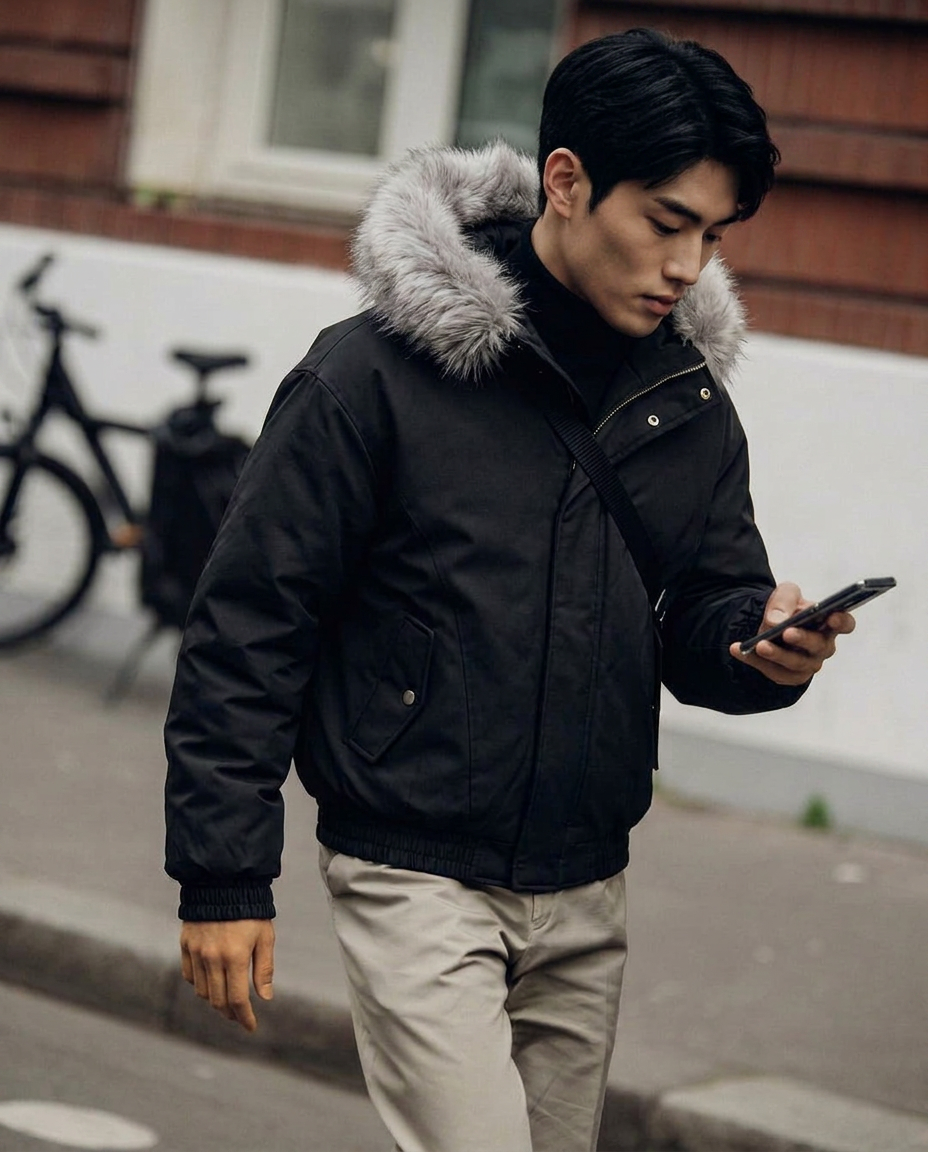 เช่าเสื้อแจ็คเก็ต ชาย รุ่น DAWSON สี ดำ