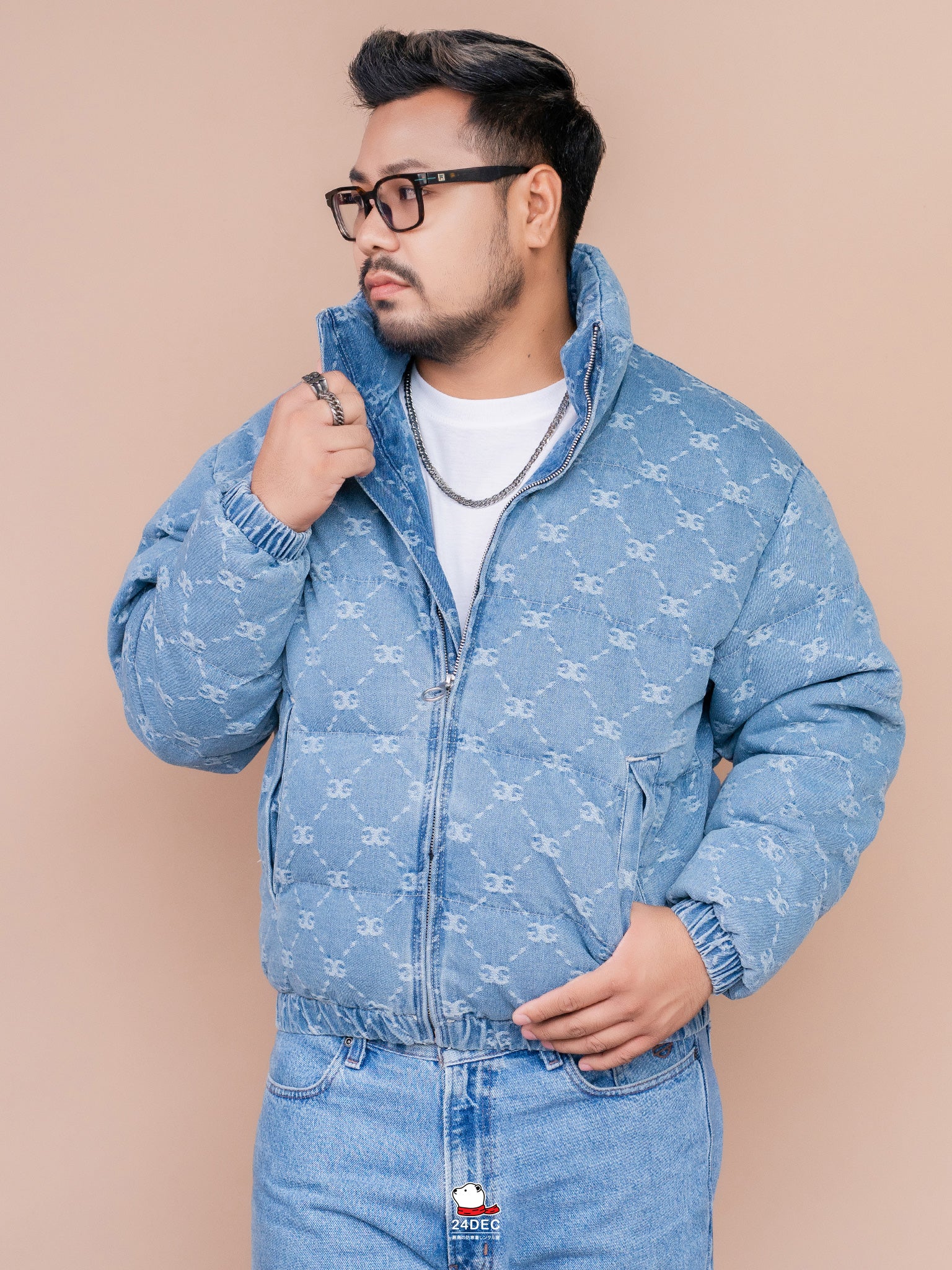 เช่าเสื้อกันหนาว ชาย รุ่น DENIM สี ฟ้า