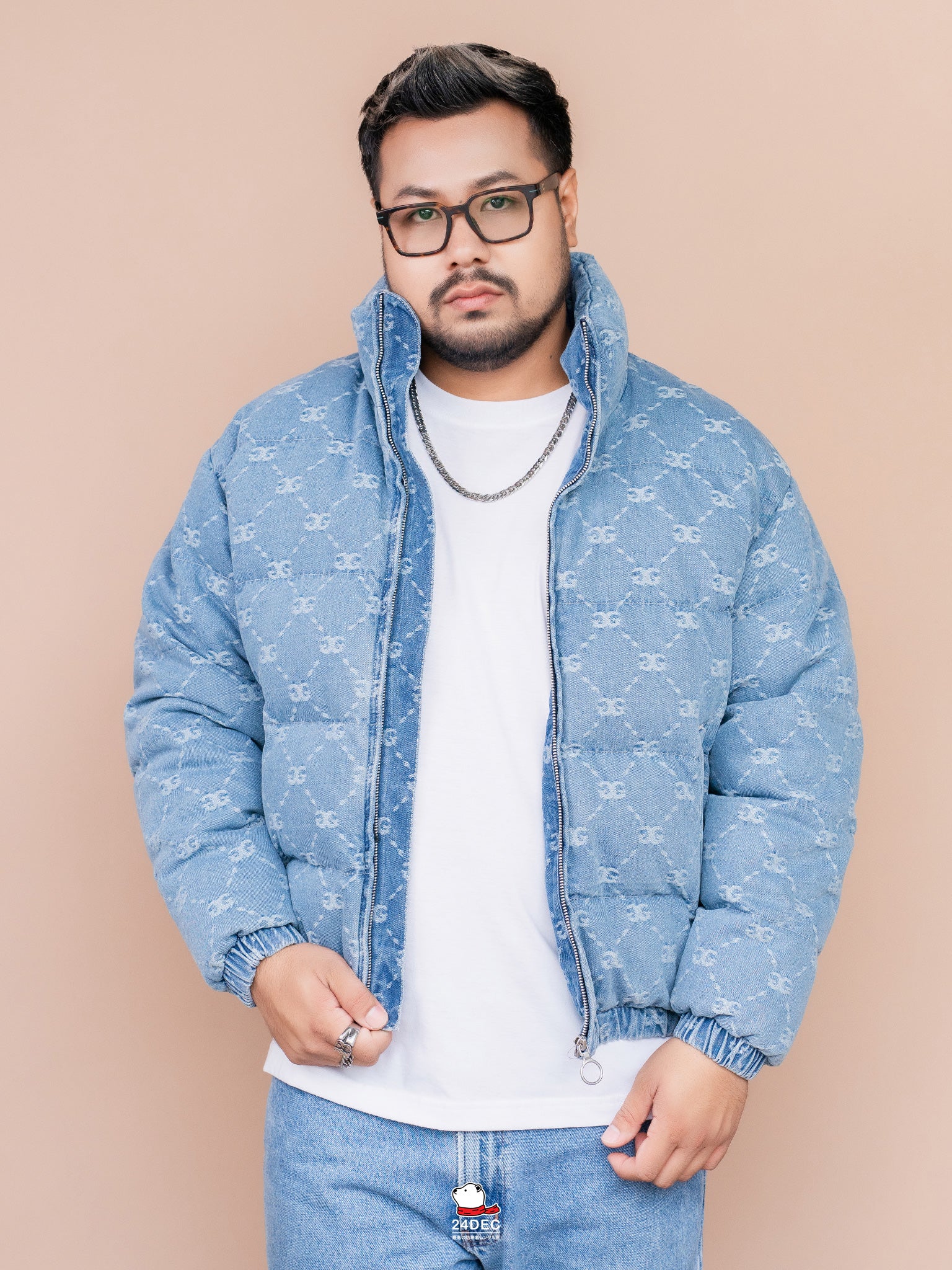 เช่าเสื้อกันหนาว ชาย รุ่น DENIM สี ฟ้า