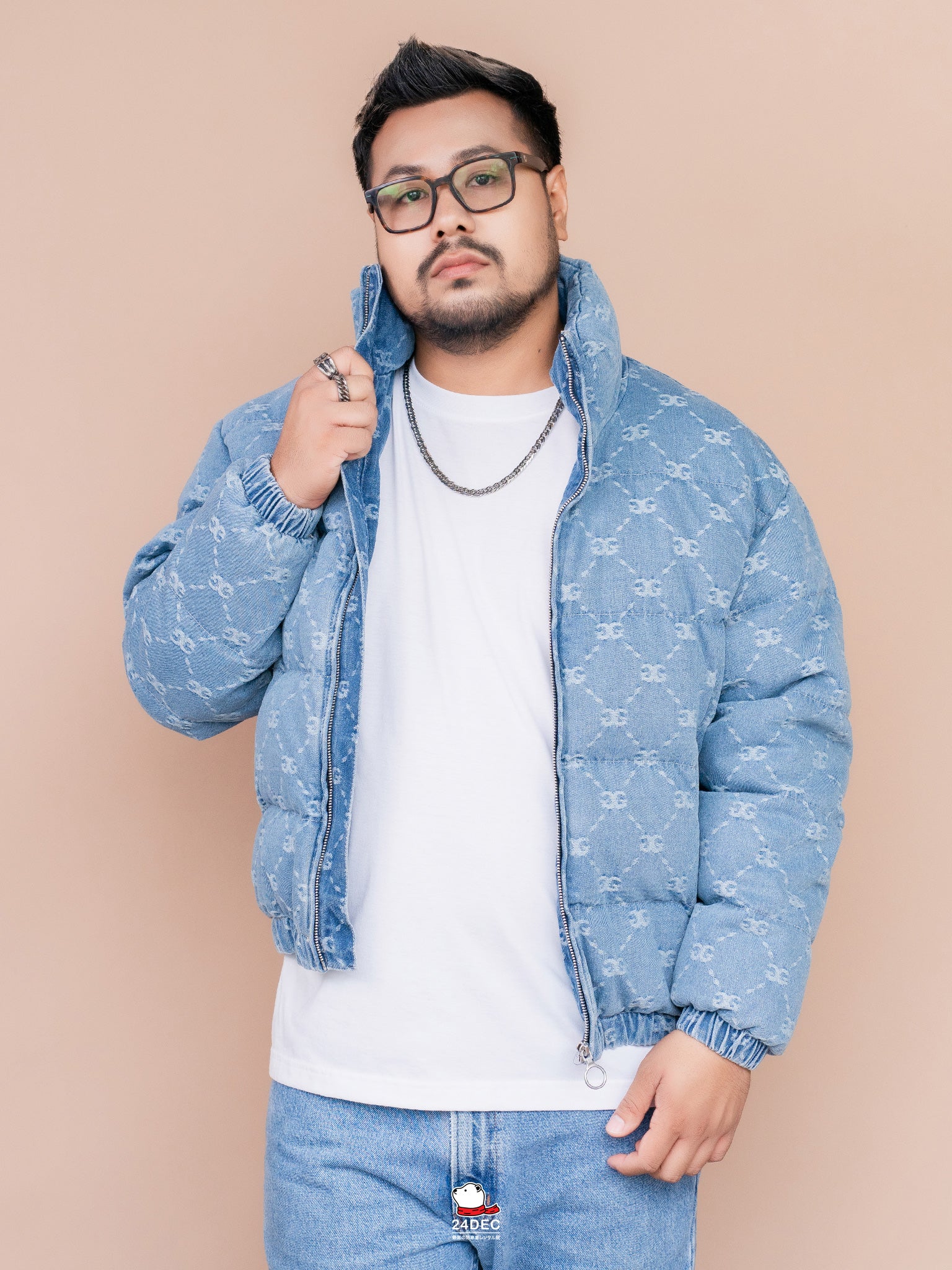 เช่าเสื้อกันหนาว ชาย รุ่น DENIM สี ฟ้า