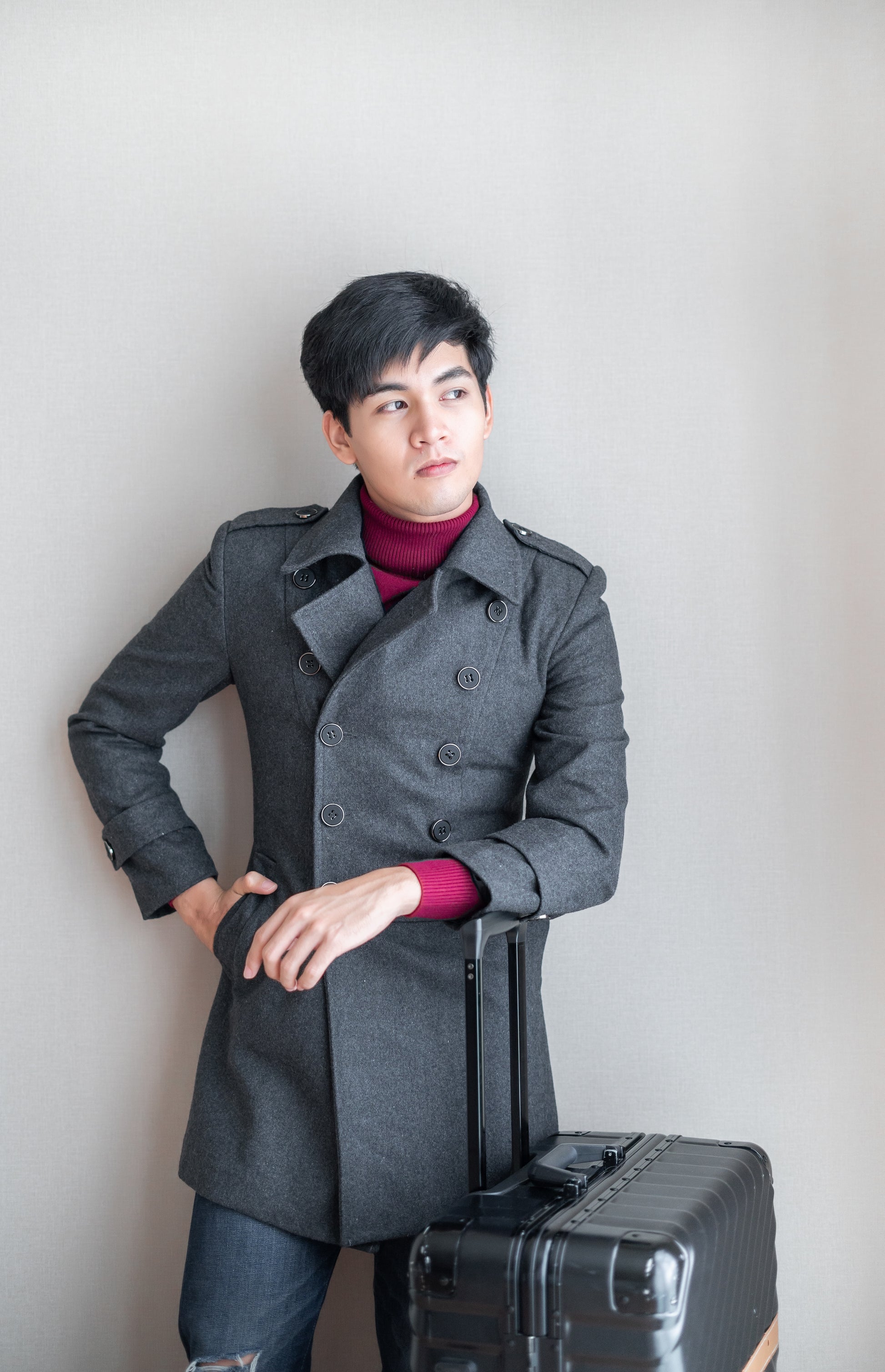 เช่าเสื้อโค้ท ชาย รุ่น DISCOVERY สี เทา