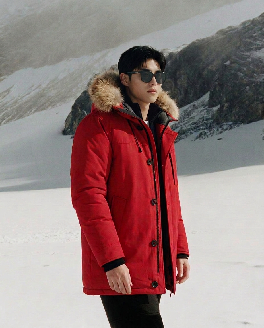 เช่าเสื้อกันหนาว ชาย รุ่น EAGLE สี แดง