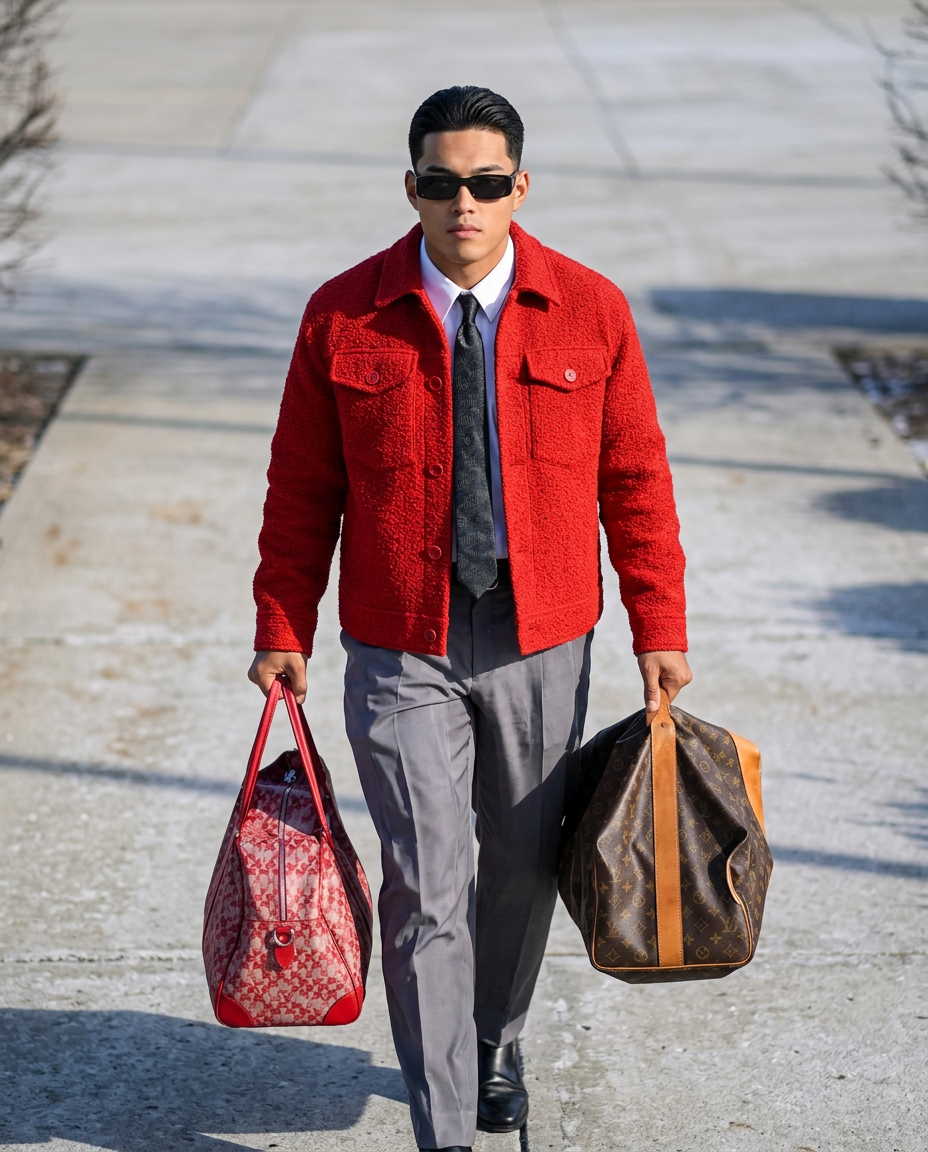 เช่าเสื้อแจ็คเก็ต ชาย รุ่น ELIO สี แดง
