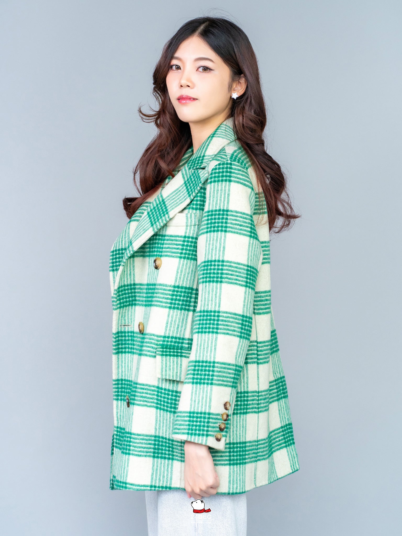 เช่าเสื้อโค้ท หญิง รุ่น EUNBI สี เขียว