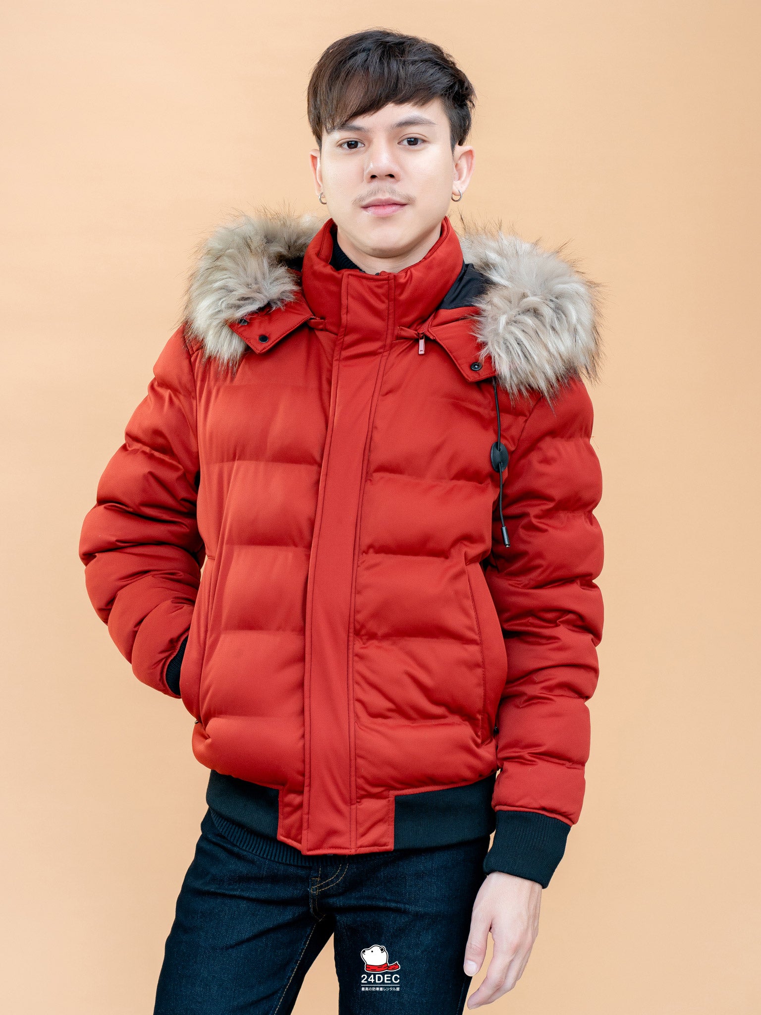 เช่าเสื้อกันหนาว ชาย รุ่น FALCON สี แดง