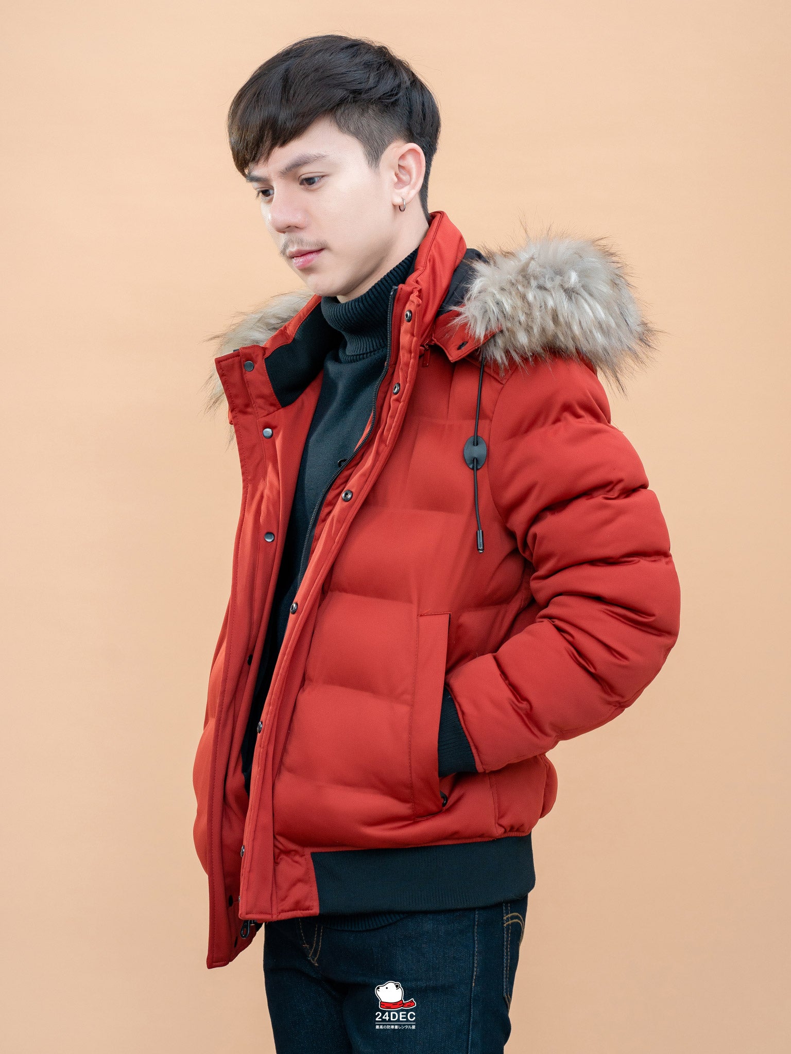 เช่าเสื้อกันหนาว ชาย รุ่น FALCON สี แดง